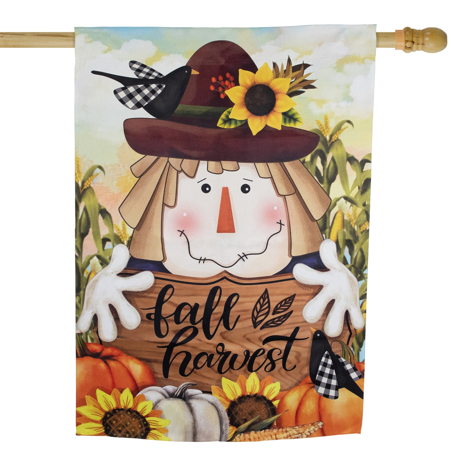 Drapeau d'automne pour l'extérieur de l'Épouvantail - 40 x 28 po
