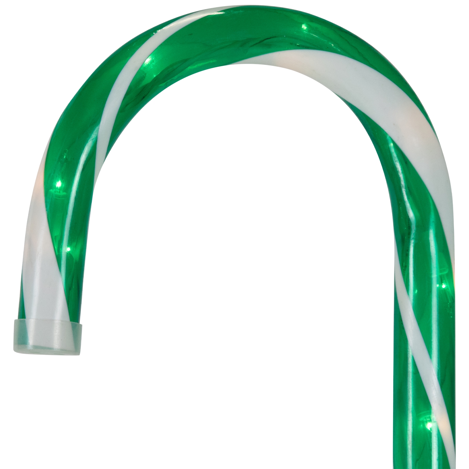 Ensemble de 6 marqueurs d'extérieur lumineux pour allée de Noël en forme de canne en sucre, 28&nbsp;po, rouge, vert et bleu