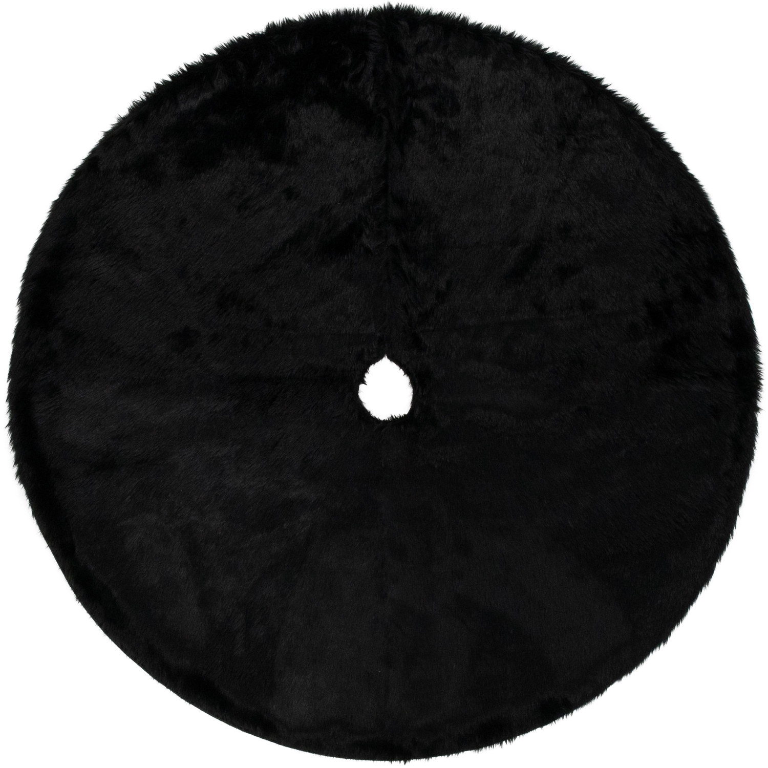 Faux Black Sable Fur Christmas Tree Skirt - 48"