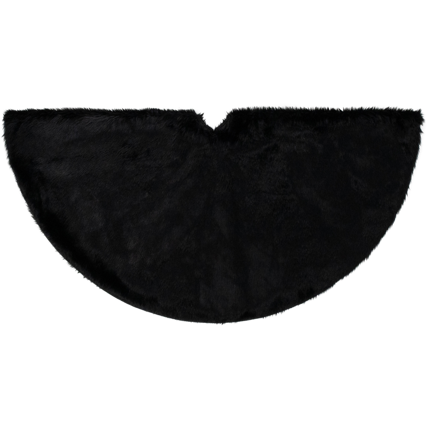 Faux Black Sable Fur Christmas Tree Skirt - 48"