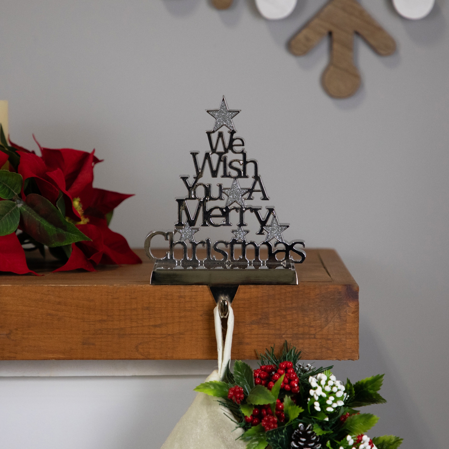 We Wish You a Merry Christmas Tree Stocking Holder - 6.25"