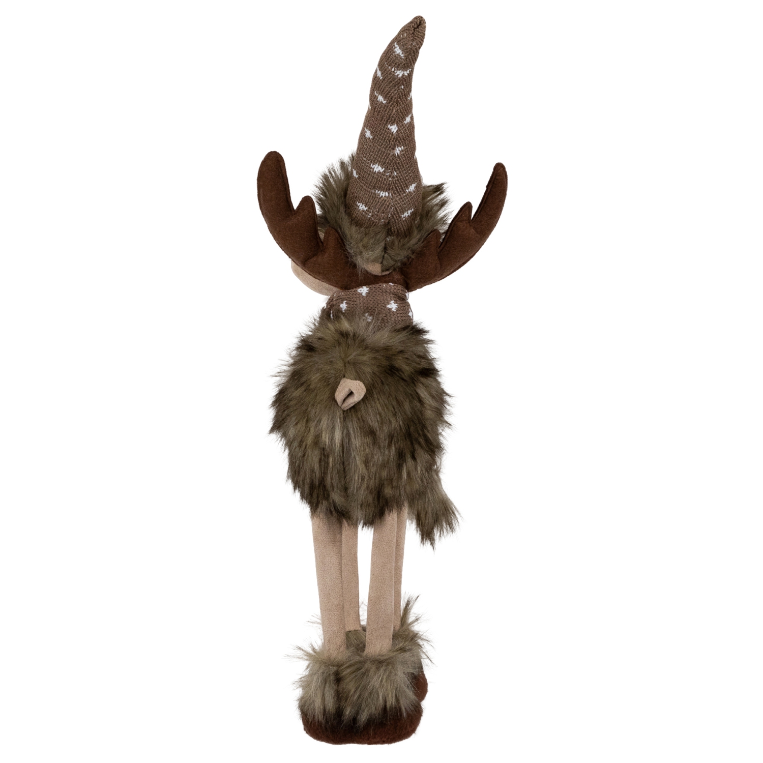 Standing Four Legged Moose Christmas Figure - 19" - Brown and White
