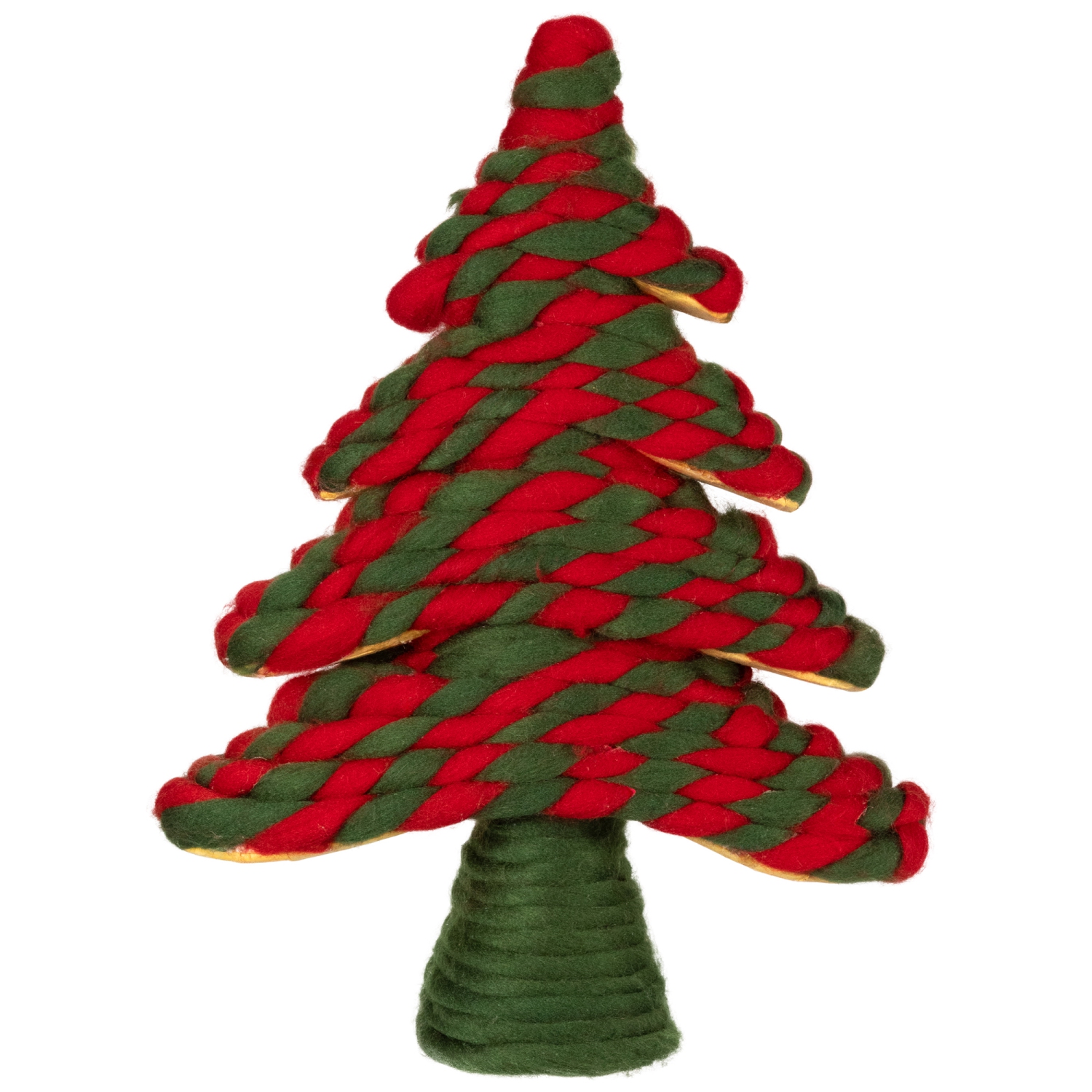 Twisted Yarn Plush Christmas Tree Decoration - 15.25"