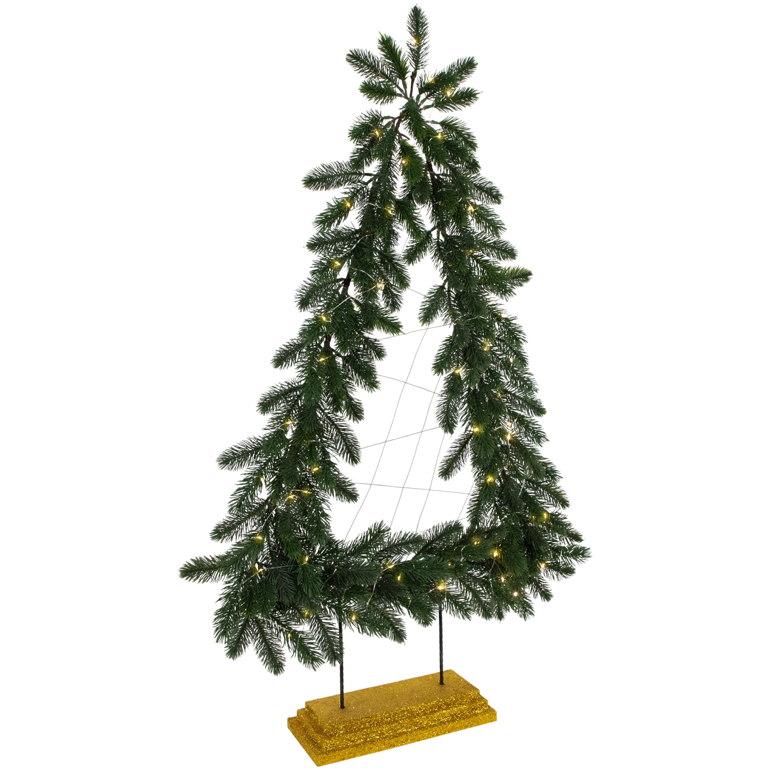 LED Lighted Pine Garland Christmas Tree Decoration - 3' - Warm White Lights