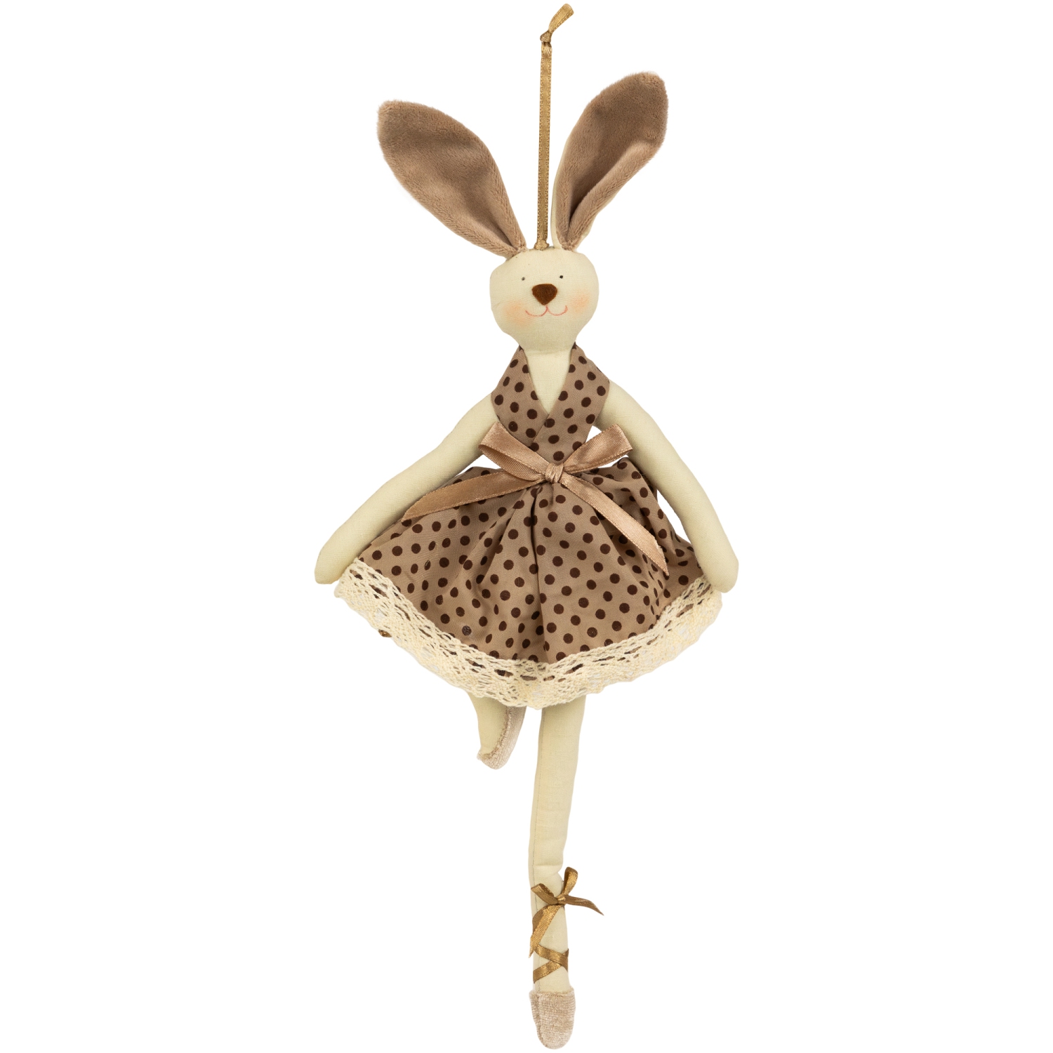 Plush Ballerina Bunny Hanging Easter Decoration- 13"