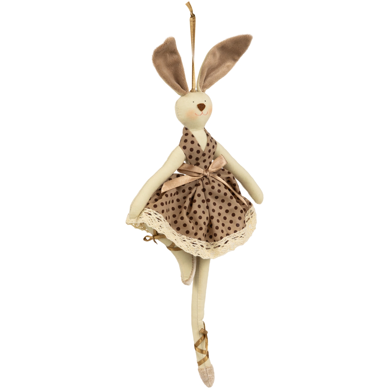 Plush Ballerina Bunny Hanging Easter Decoration- 13"