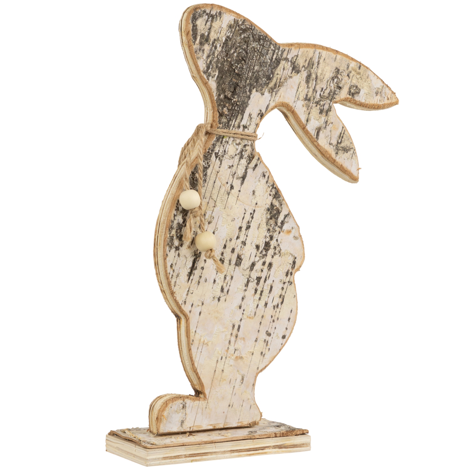 Rustic Wooden Rabbit Silhouette Easter Decoration - 12"