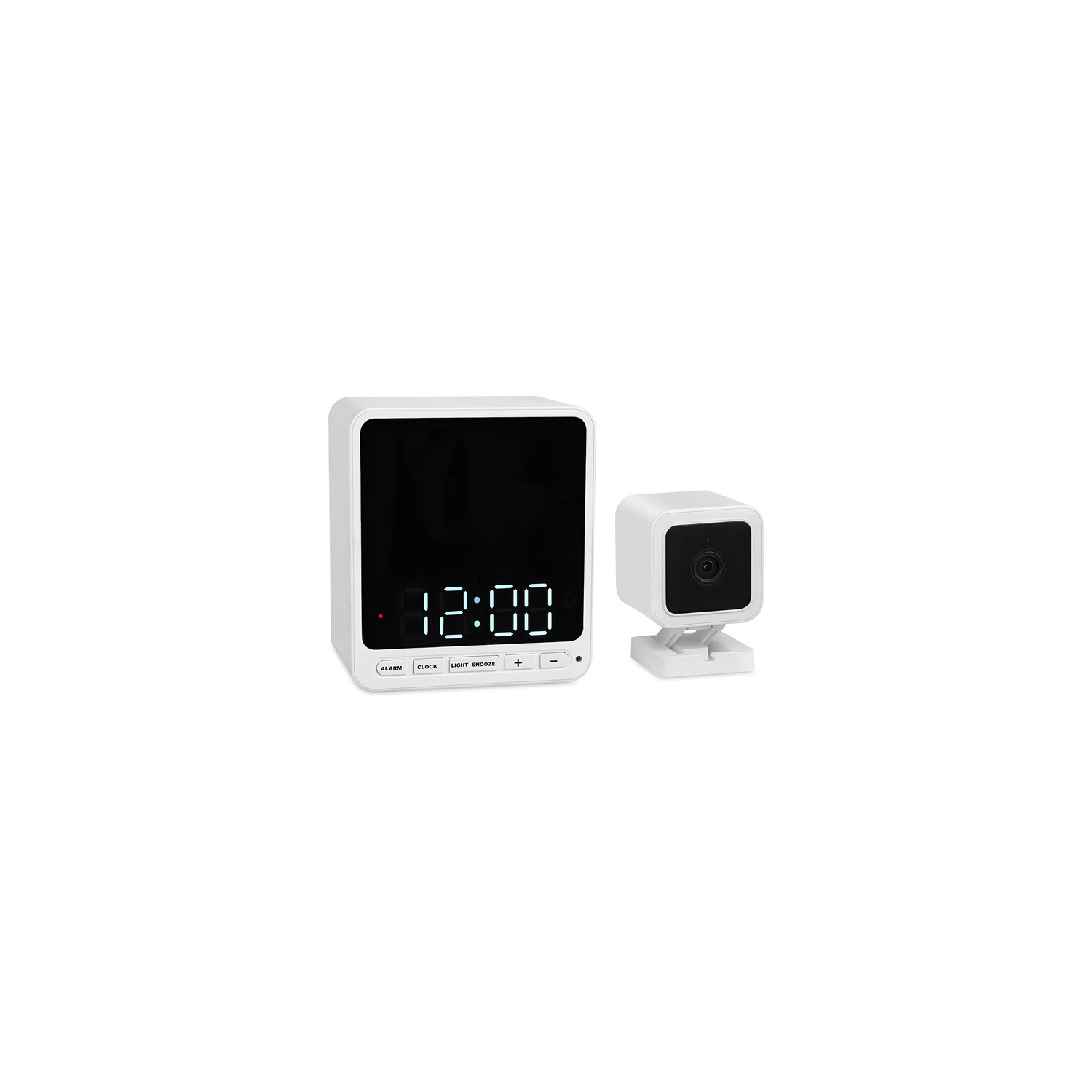 Wasserstein Alarm Clock Camera Case Compatible with Wyze Cam,( White)