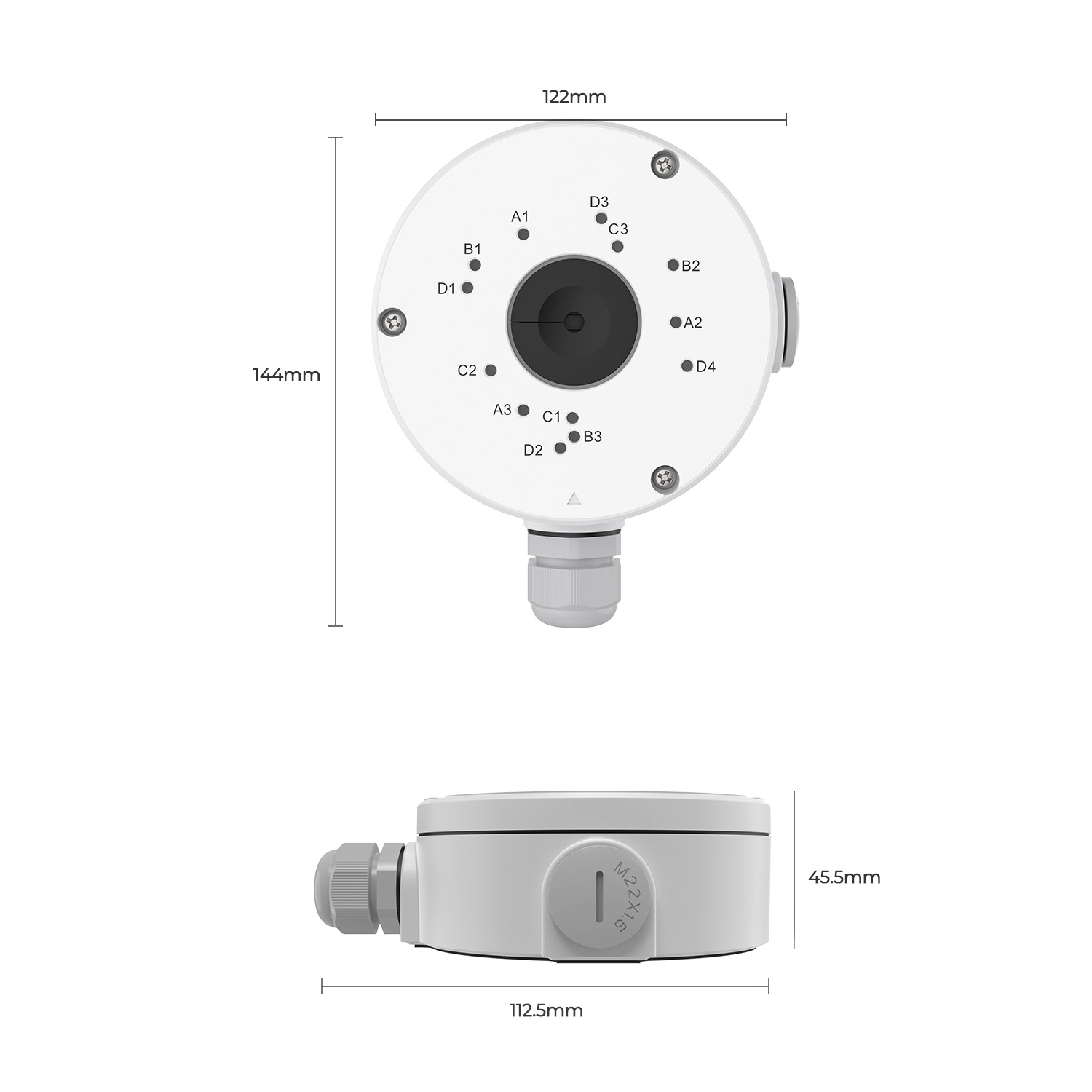 REOLINK Junction Box B10 Designed Camera B400, RLC-510A, RLC-510WA, RLC-810A, RLC-811A, RLC-811WA, RLC-1212A, Duo 2 PoE, Duo 2 WiFi, CX410, CX810