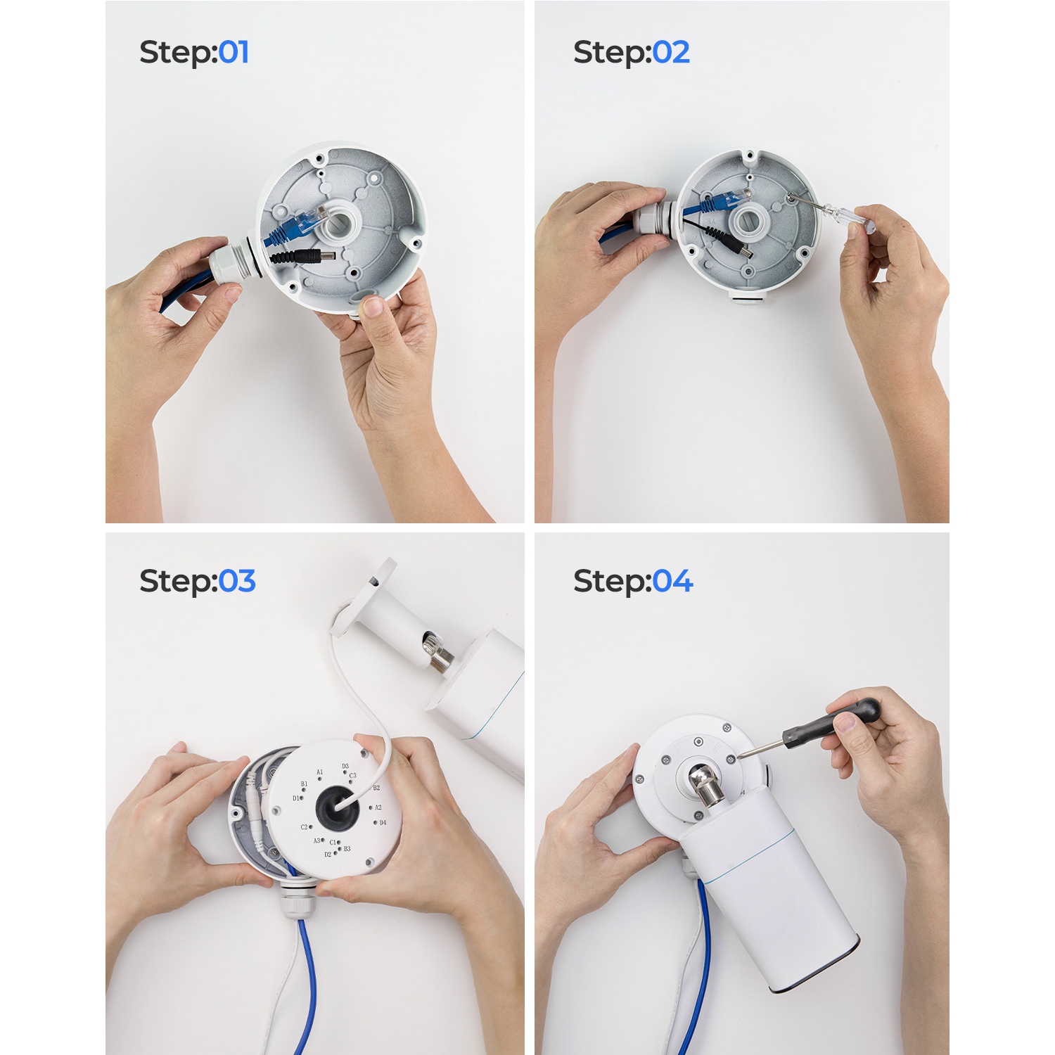 REOLINK Junction Box B10 Designed Camera B400, RLC-510A, RLC-510WA, RLC-810A, RLC-811A, RLC-811WA, RLC-1212A, Duo 2 PoE, Duo 2 WiFi, CX410, CX810