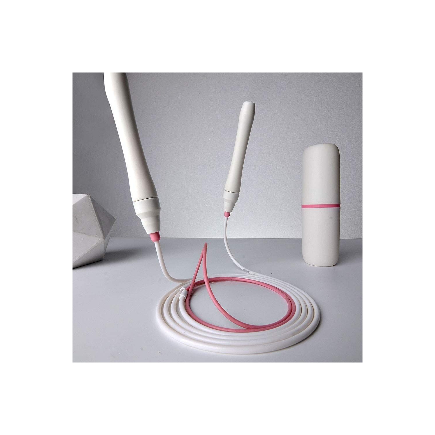 "Premium Self-Locking Jump Rope – Sleek White Design for Effortless Workouts"