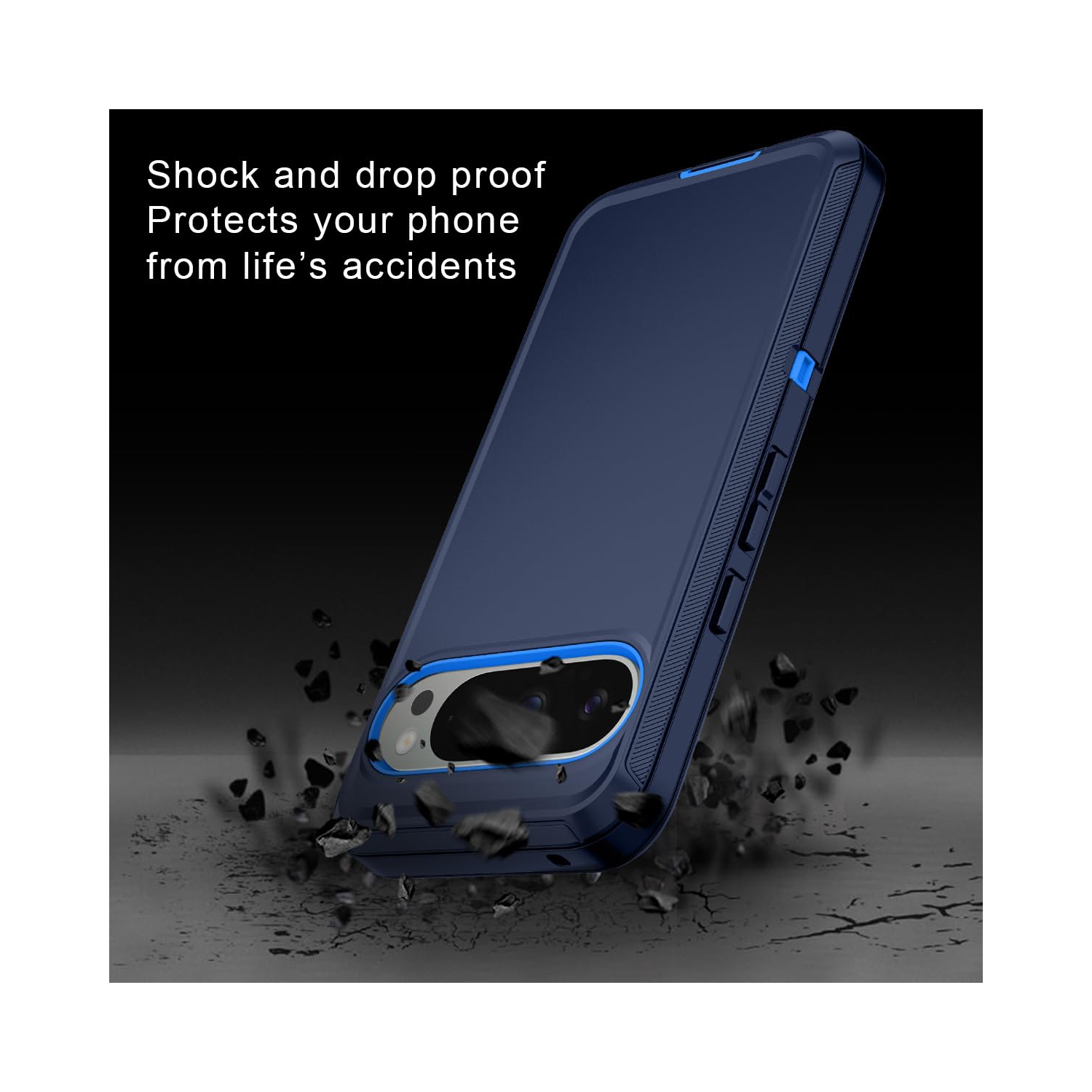 I-HONVA for Google Pixel 9 Pro XL Case Shockproof Dust/Drop Proof 3-Layer Full Body Protection Without Screen Protector Rugged Heavy Duty Cover Case