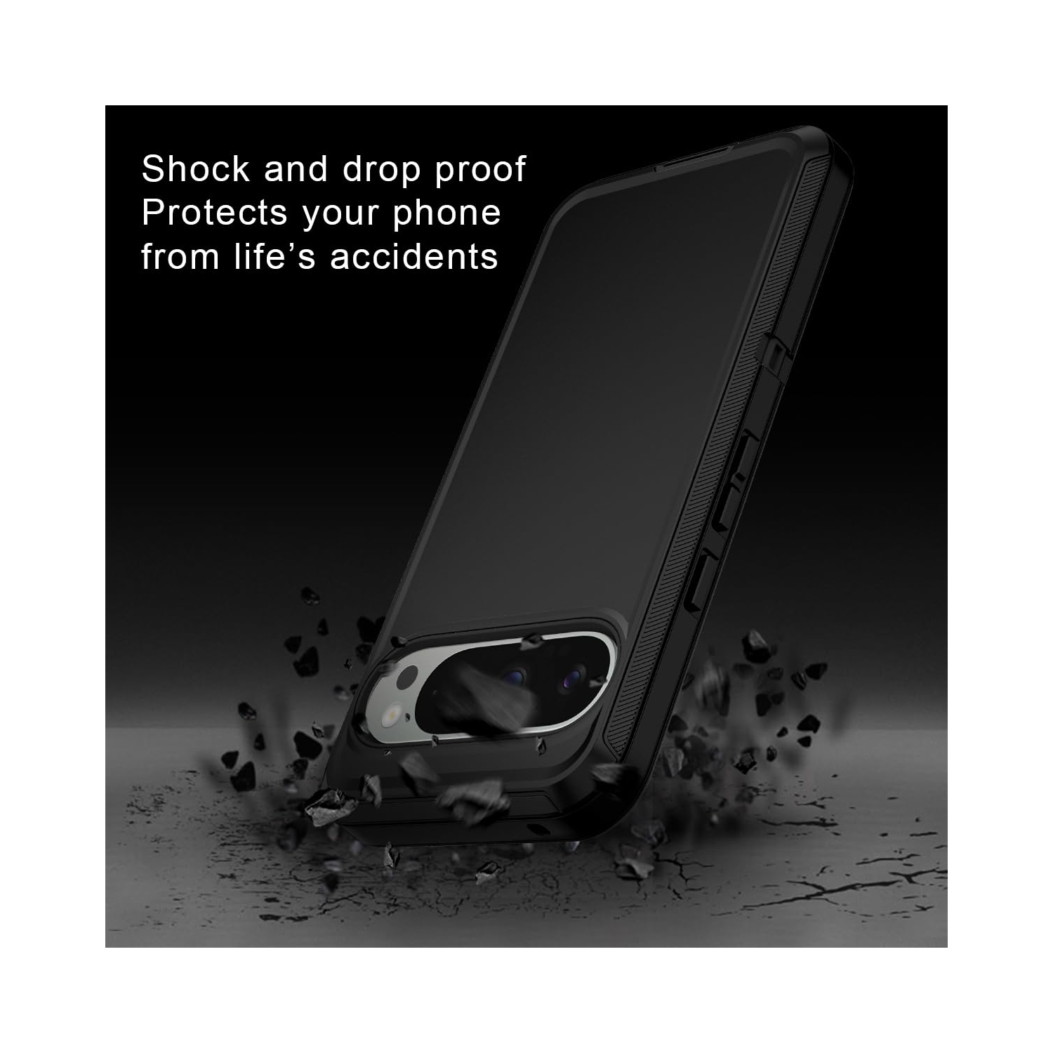 I-HONVA for Google Pixel 9 Pro XL Case Shockproof Dust/Drop Proof 3-Layer Full Body Protection Without Screen Protector Rugged Heavy Duty Cover Case