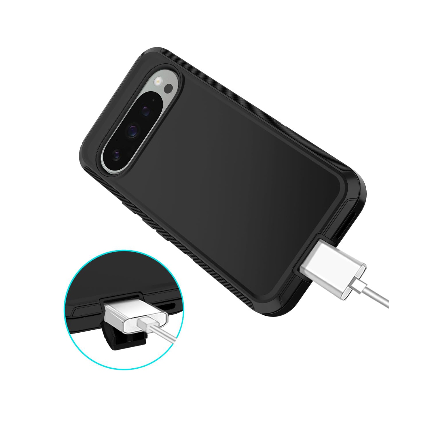 I-HONVA for Google Pixel 9 Pro XL Case Shockproof Dust/Drop Proof 3-Layer Full Body Protection Without Screen Protector Rugged Heavy Duty Cover Case