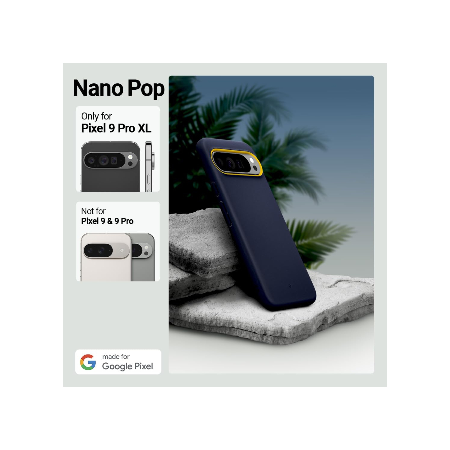 Caseology Nano Pop for Google Pixel 9 Pro XL Case 5G Silicone Case - Blueberry Navy