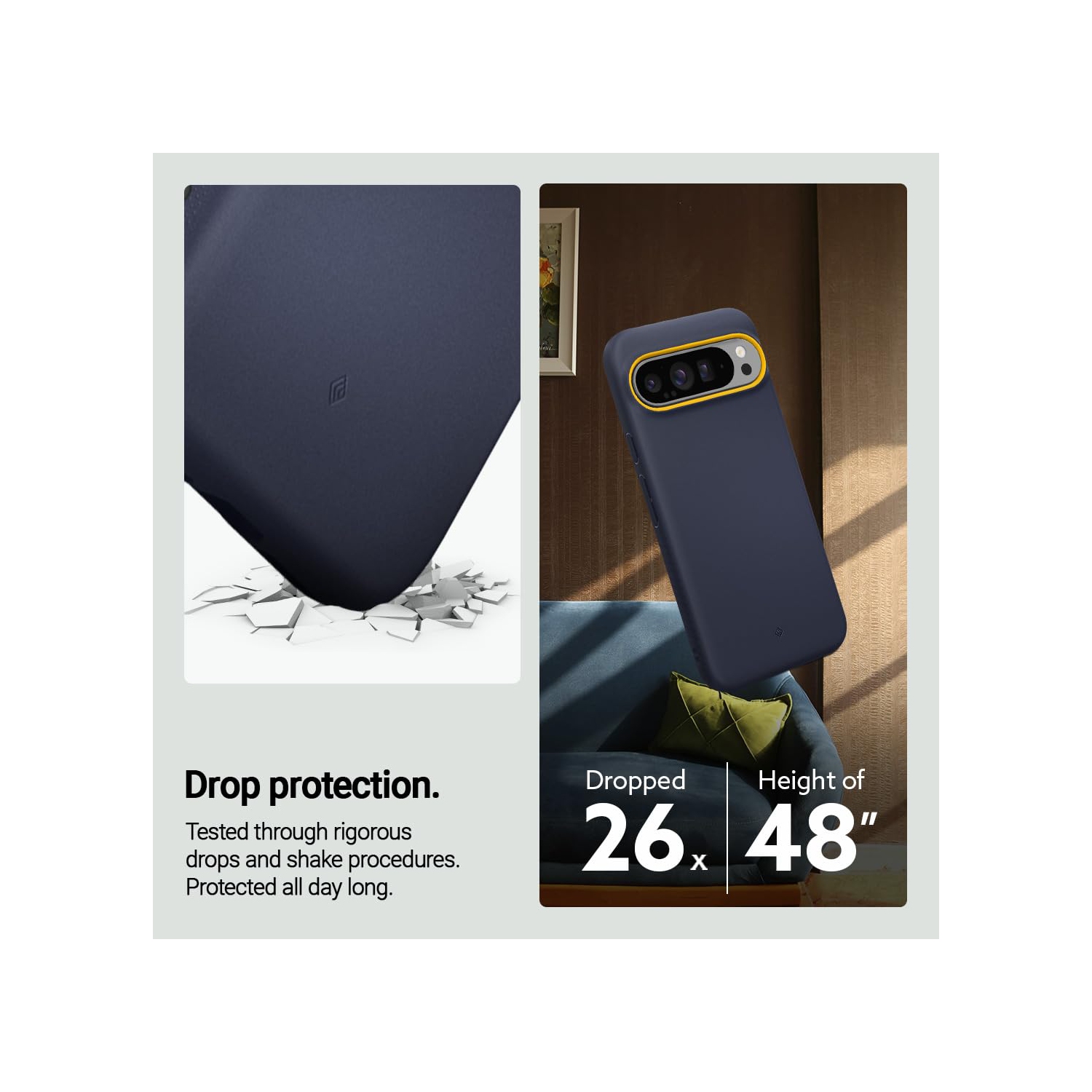 Caseology Nano Pop for Google Pixel 9 Pro XL Case 5G Silicone Case - Blueberry Navy