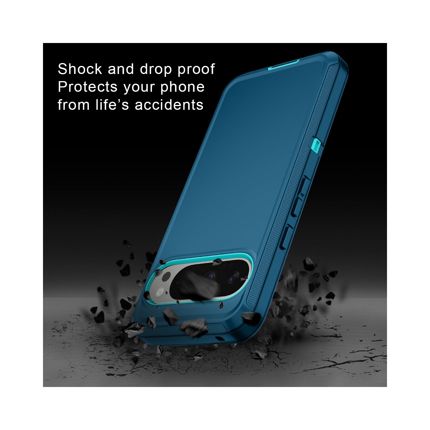 I-HONVA for Google Pixel 9 Pro XL Case Shockproof Dust/Drop Proof 3-Layer Full Body Protection Without Screen Protector Rugged Heavy Duty Cover Case