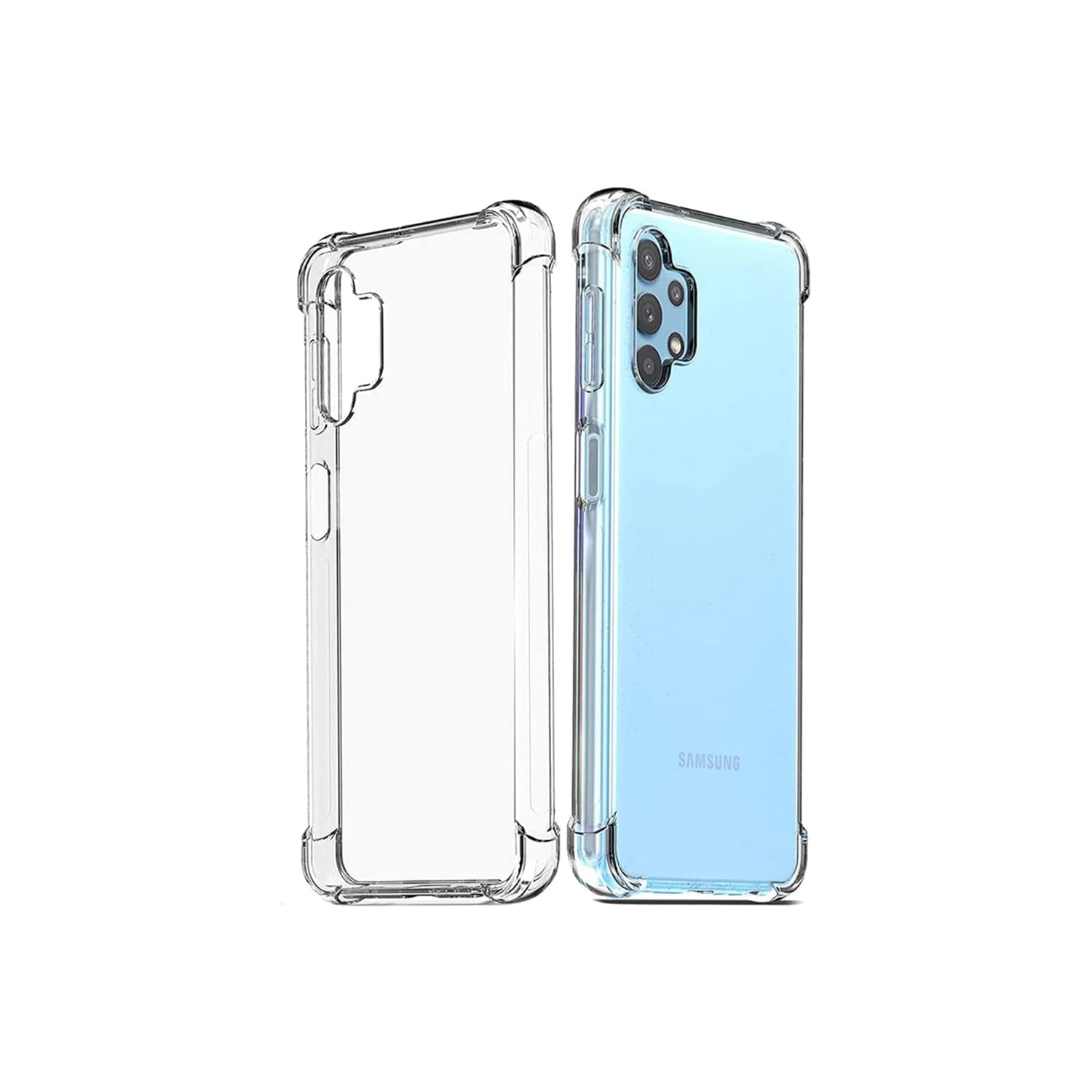 Samsung Galaxy A32 5G Clear Case with Shockproof Bumper Durable Transparent Cover with Impact-Resistant Protection