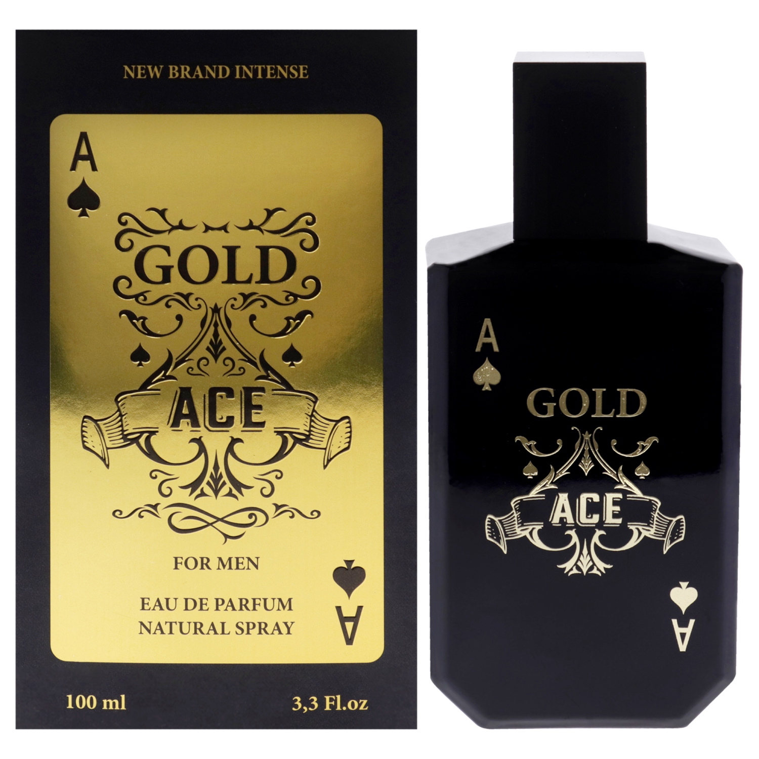 Intense Gold Ace by New Brand for Men - 3.3 oz EDP Spray