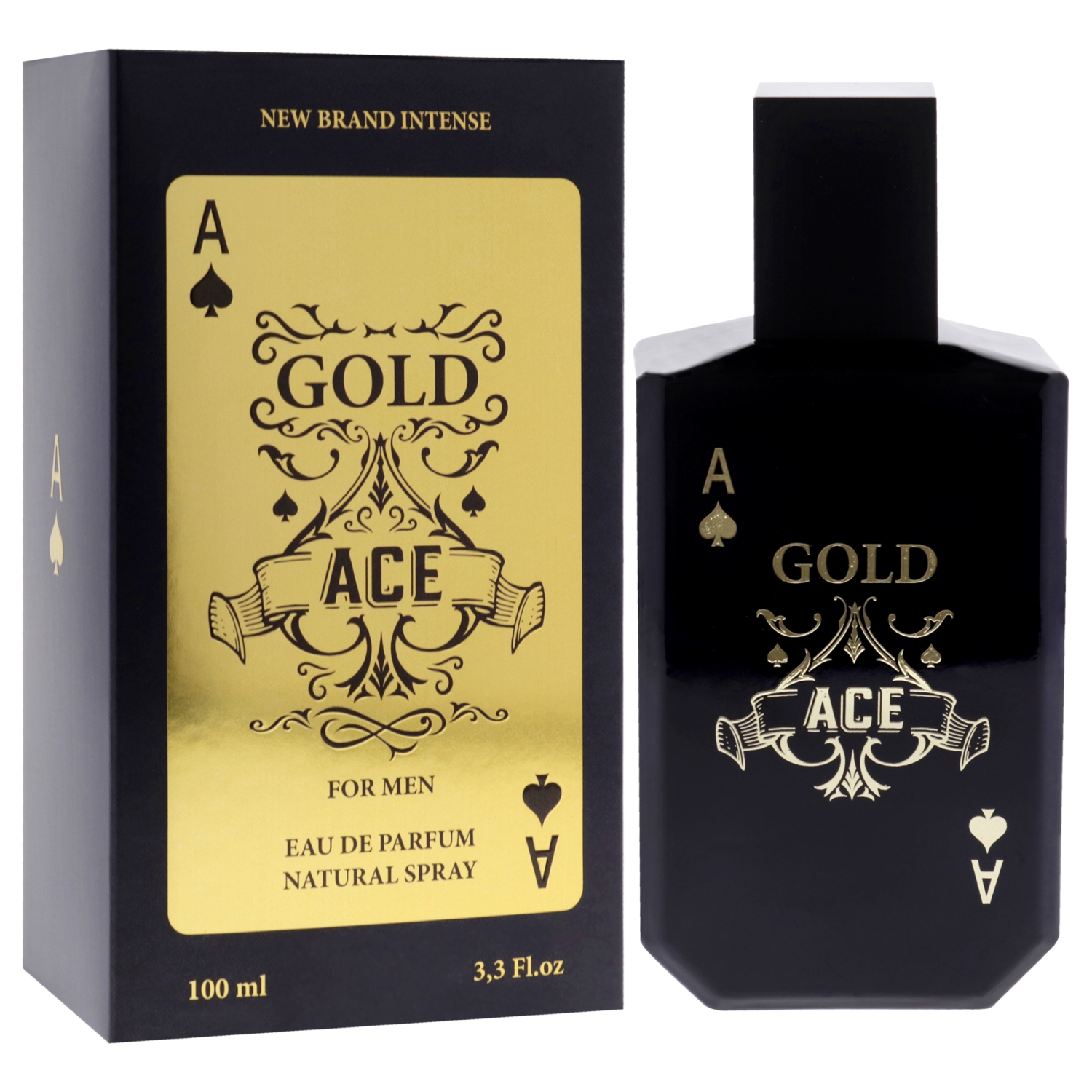 Intense Gold Ace by New Brand for Men - 3.3 oz EDP Spray