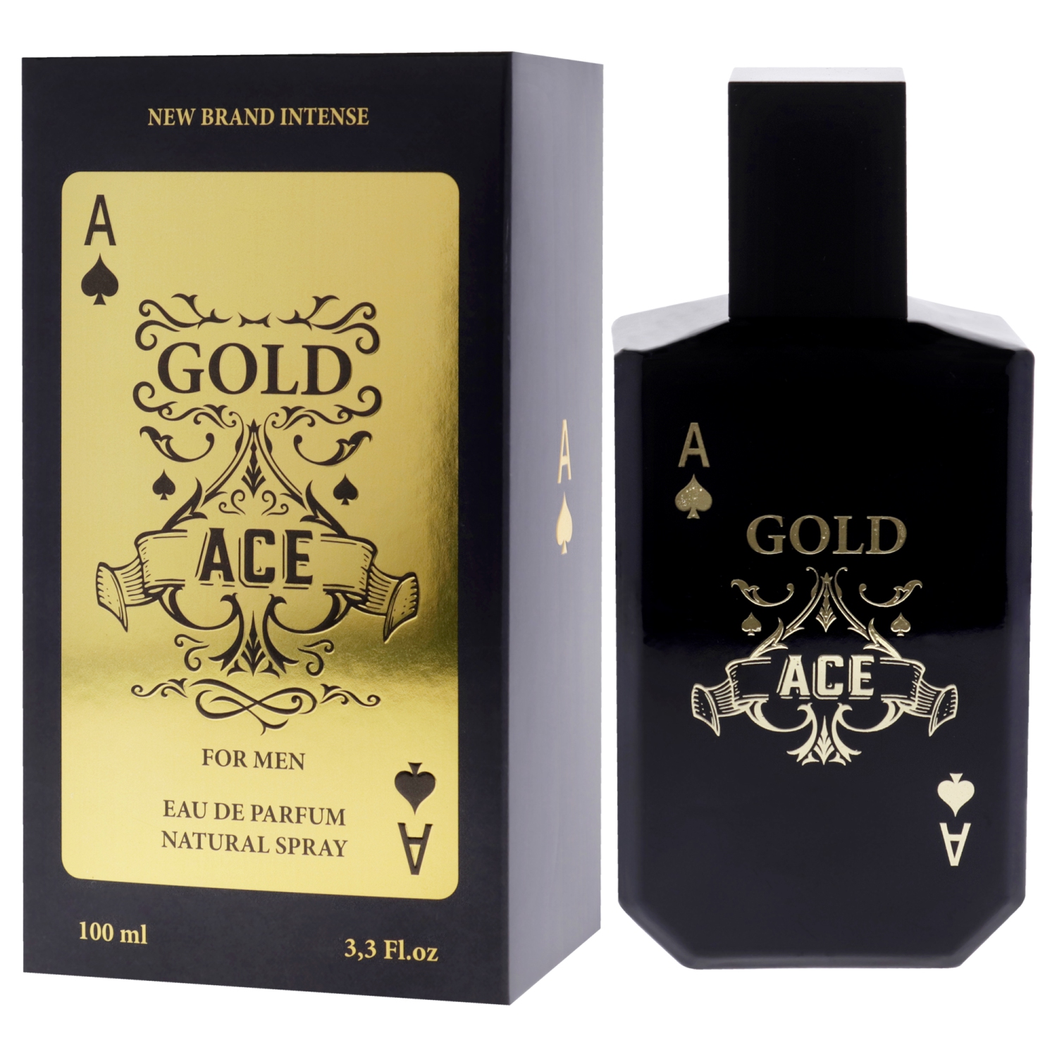 Intense Gold Ace by New Brand for Men - 3.3 oz EDP Spray