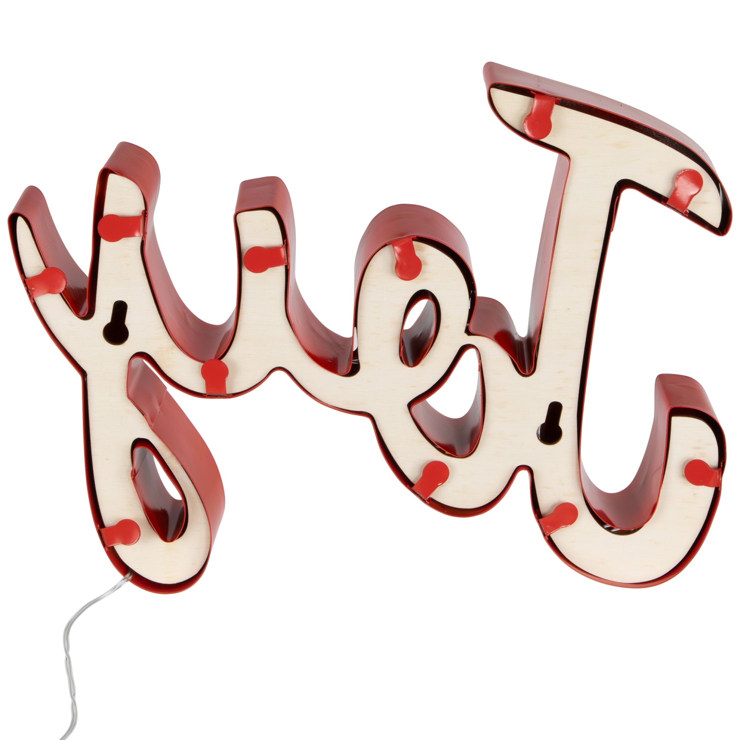 Lighted "Joy" Christmas Decoration - 11.25"