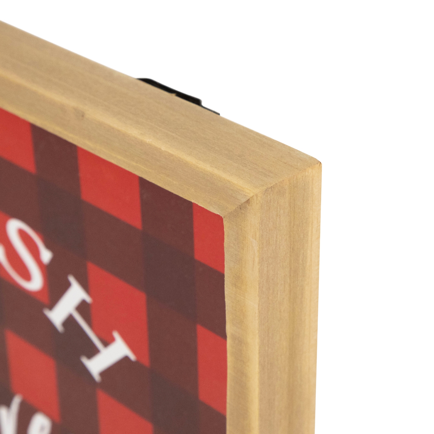 Affiche encadrée arbres de Noël à motif écossais frais de ferme 18,75 po 13 po, rouge