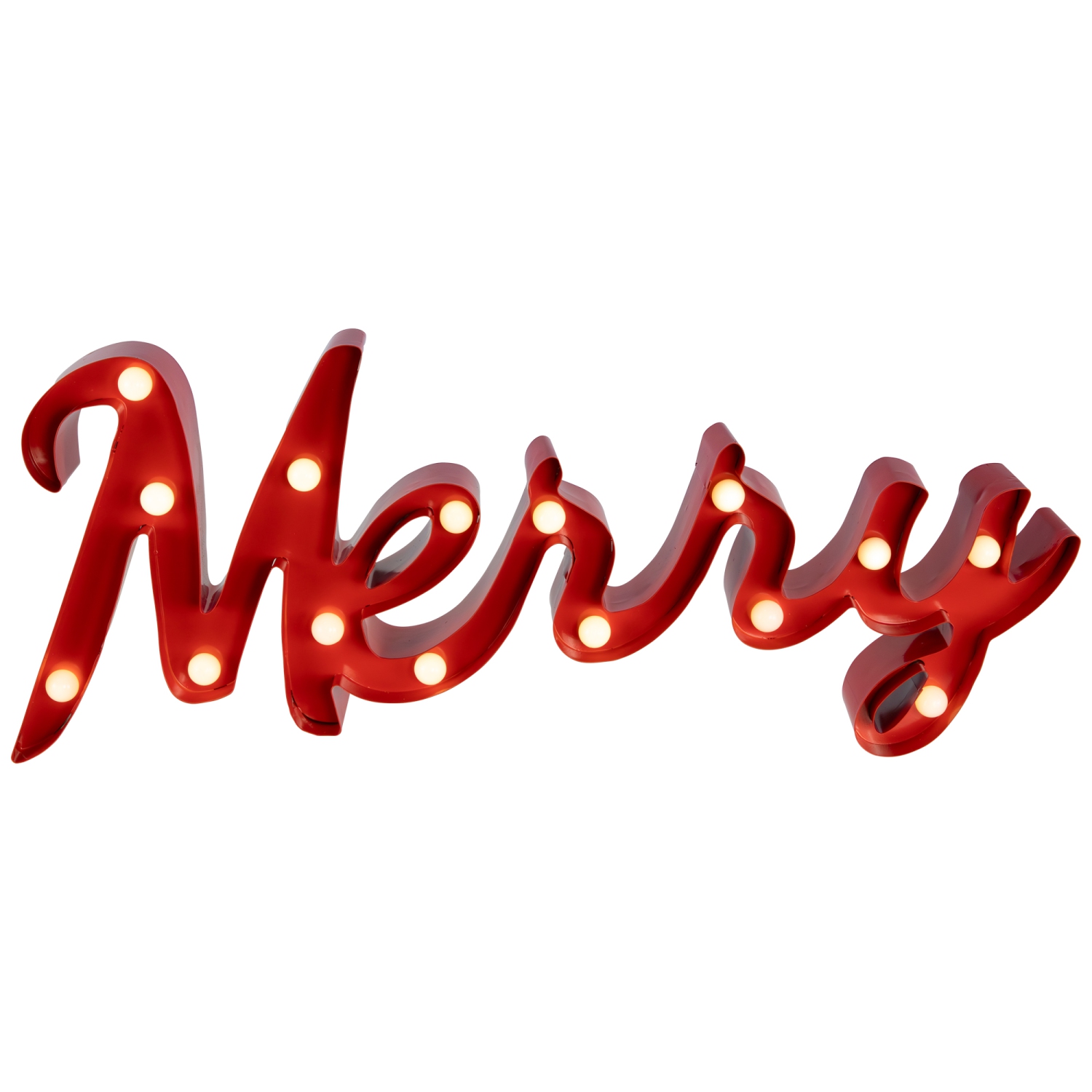 Lighted "Merry" Christmas Decoration - 20.5"
