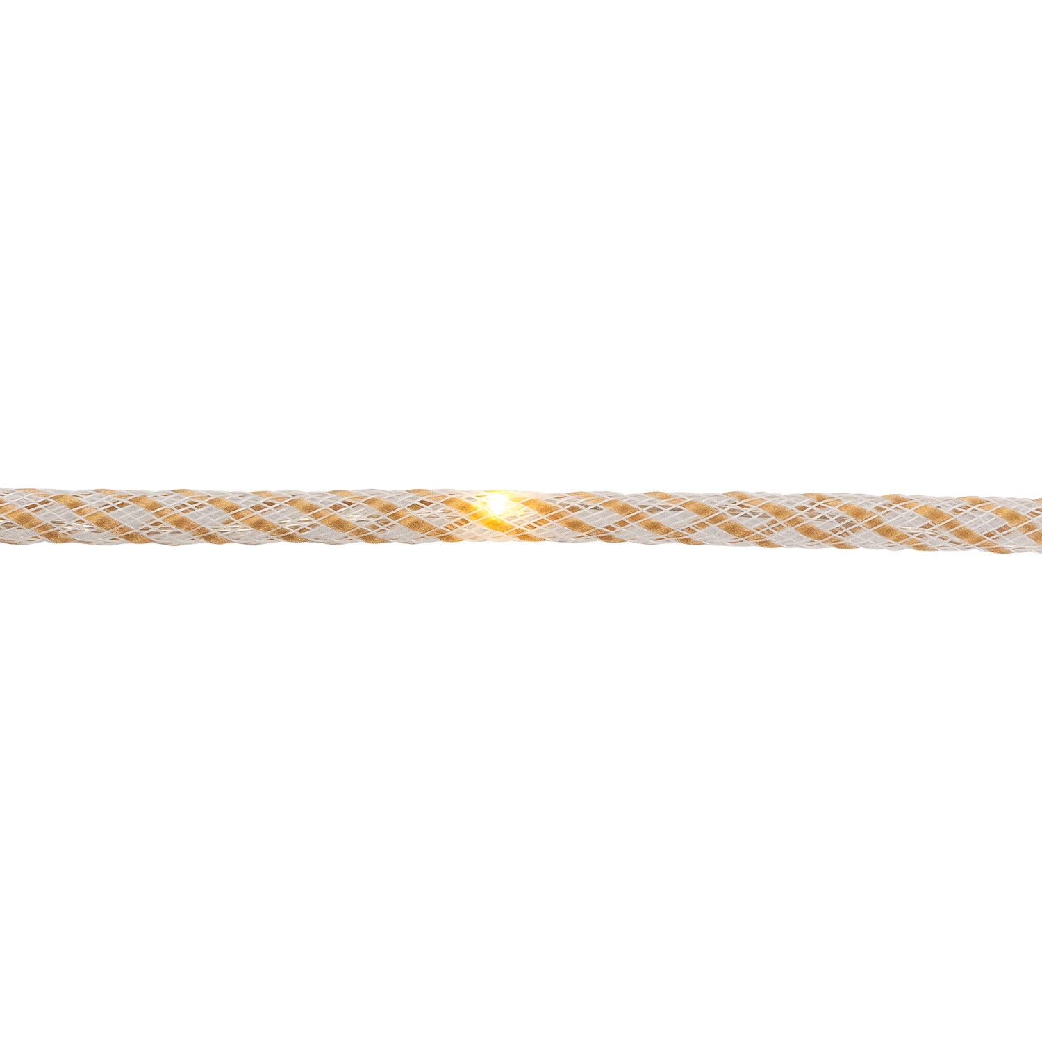 Pre-Lit Battery Operated Rope Christmas Garland - 6.75' x .25" - Warm White Lights