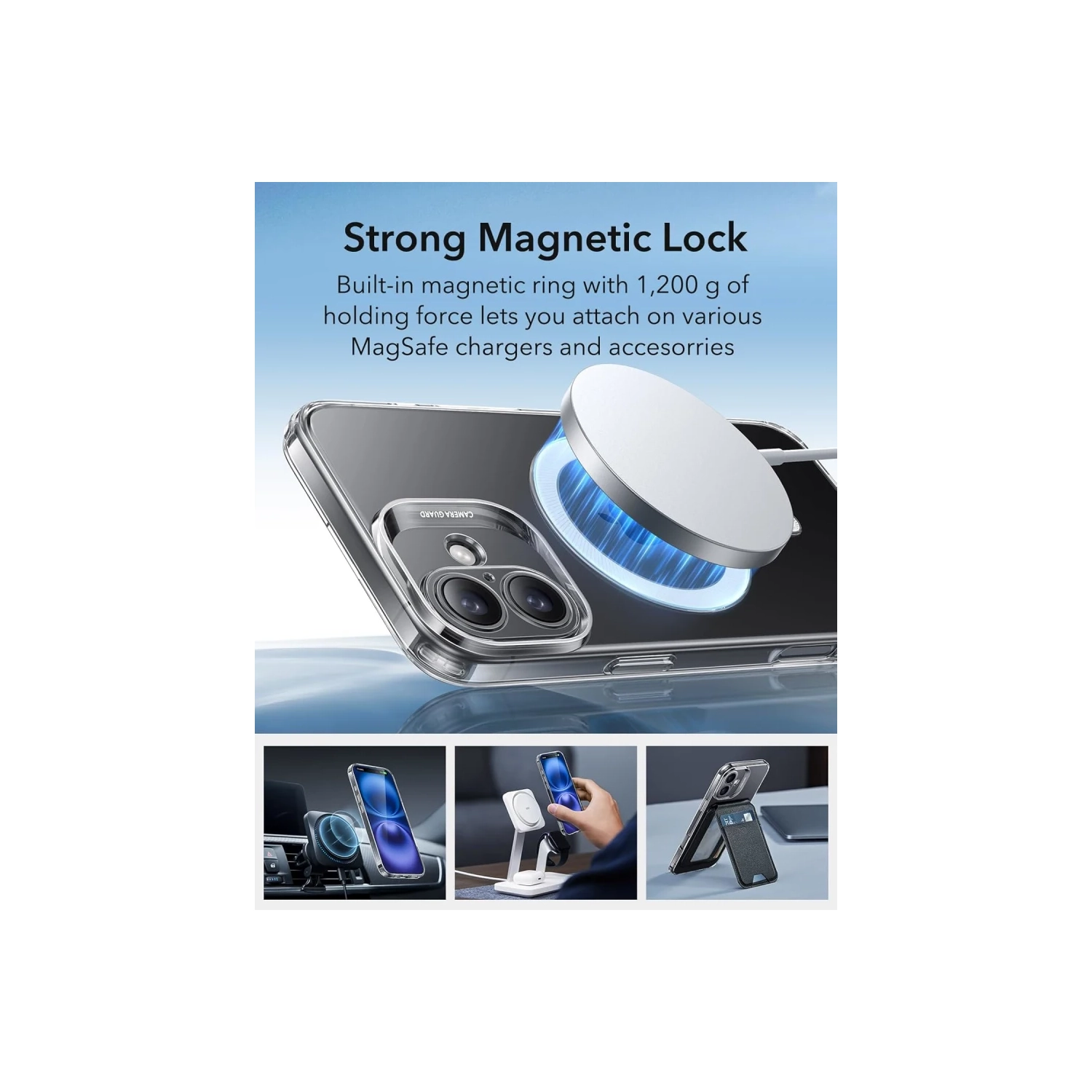 iPhone 16 Case – MagSafe Compatible, Clear Shockproof Thin Cover, Camera Protection, Anti-Yellowing & Scratch Resistant, Zero Series