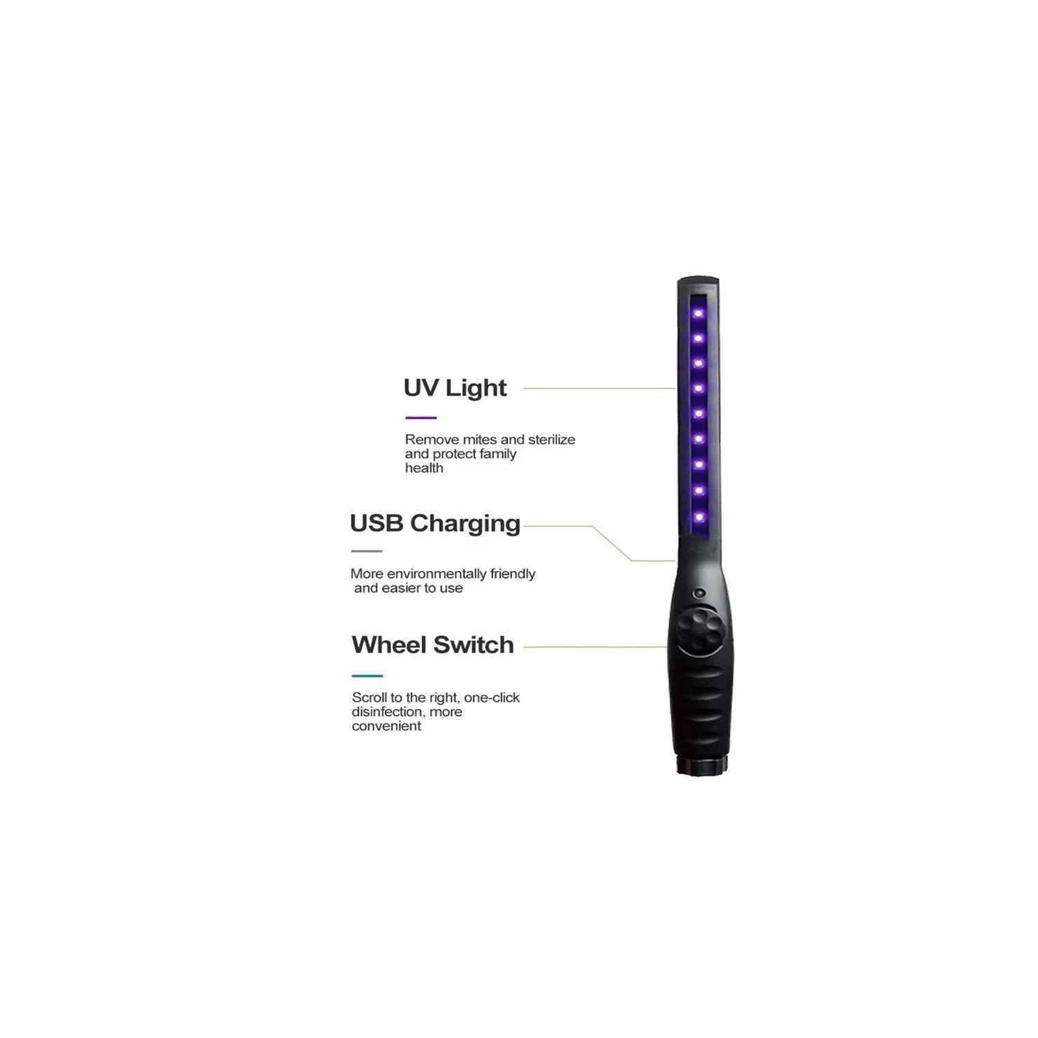 Tube-rallonge portatif UV UVC Light S*terizer Disinfection Lamp Ultra-Violet