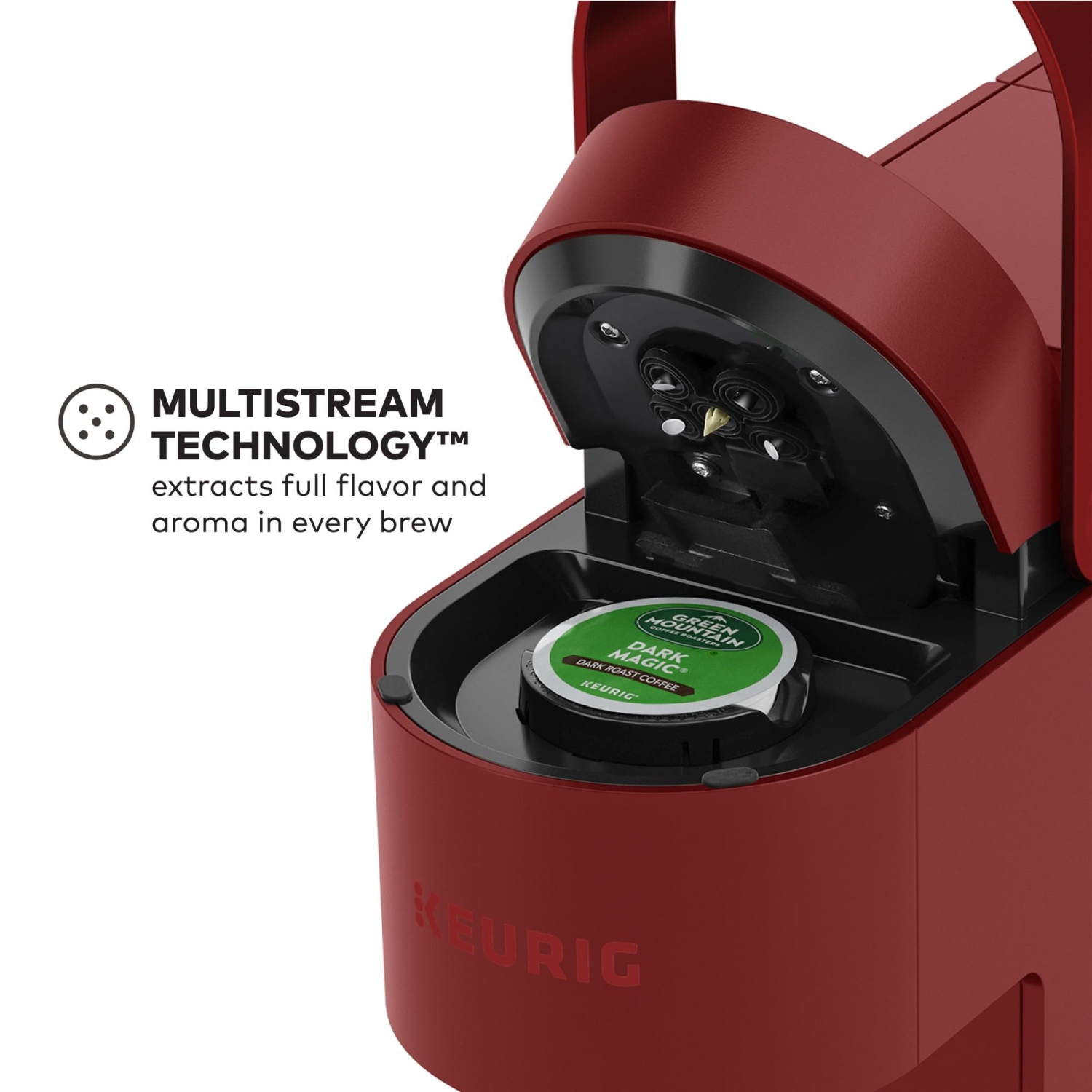 Keurig® K- Slim® – cafetière à dosette K-Cup pour une tasse, technologie Multistream™, rouge écarlate