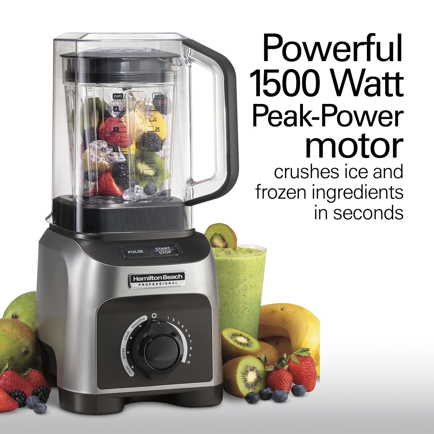 Hamilton Beach Professional 58870 Quiet Shield Blender, Silver, 1500w