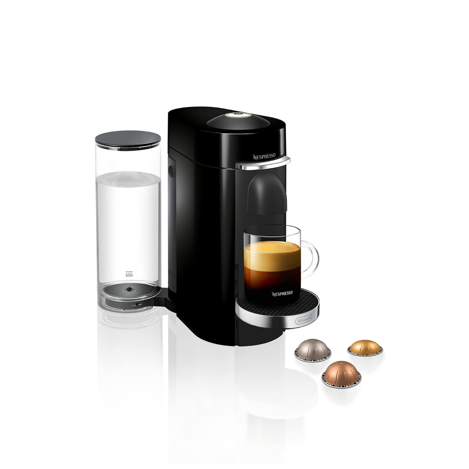 Machine à café et à espresso Nespresso VertuoPlus de de'Longhi - Noir mat