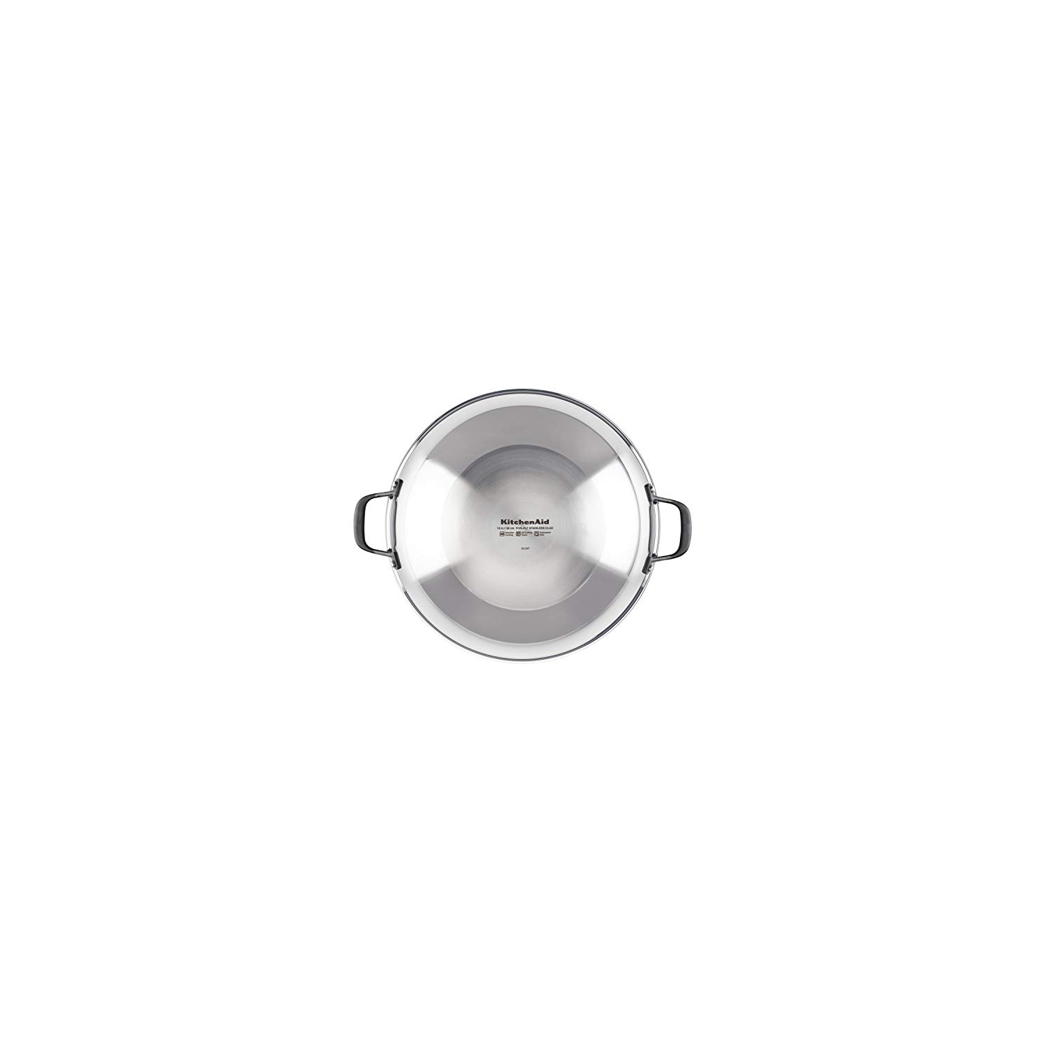 KitchenAid - wok 5 épaisseurs en inox poli, surface cuisson induction compatible