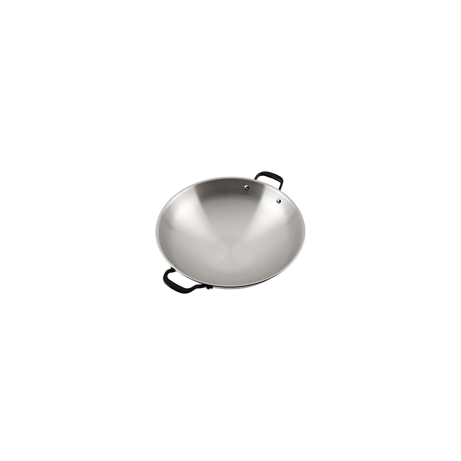 KitchenAid - wok 5 épaisseurs en inox poli, surface cuisson induction compatible