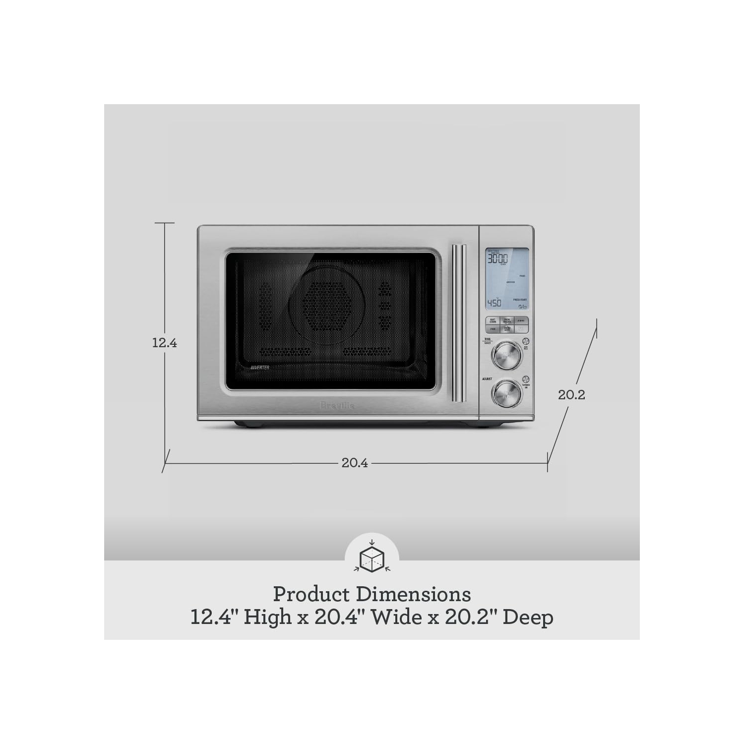 Breville Combi Wave 3-in-1 Microwave BMO870BSS, Brushed Stainless Steel