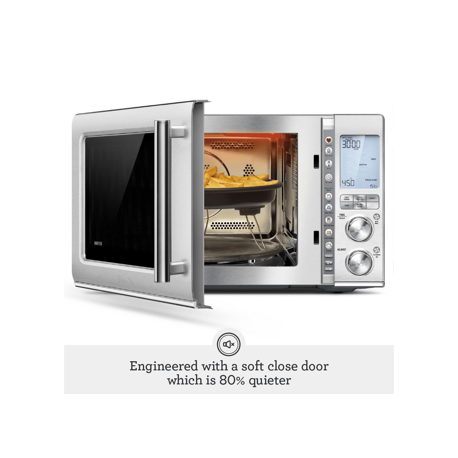 Breville Combi Wave 3-in-1 Microwave BMO870BSS, Brushed Stainless Steel