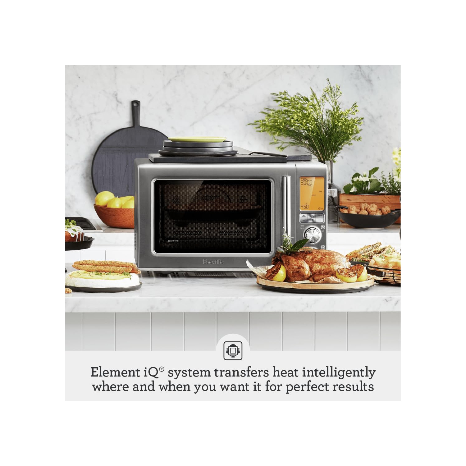 Breville Combi Wave 3-in-1 Microwave BMO870BSS, Brushed Stainless Steel