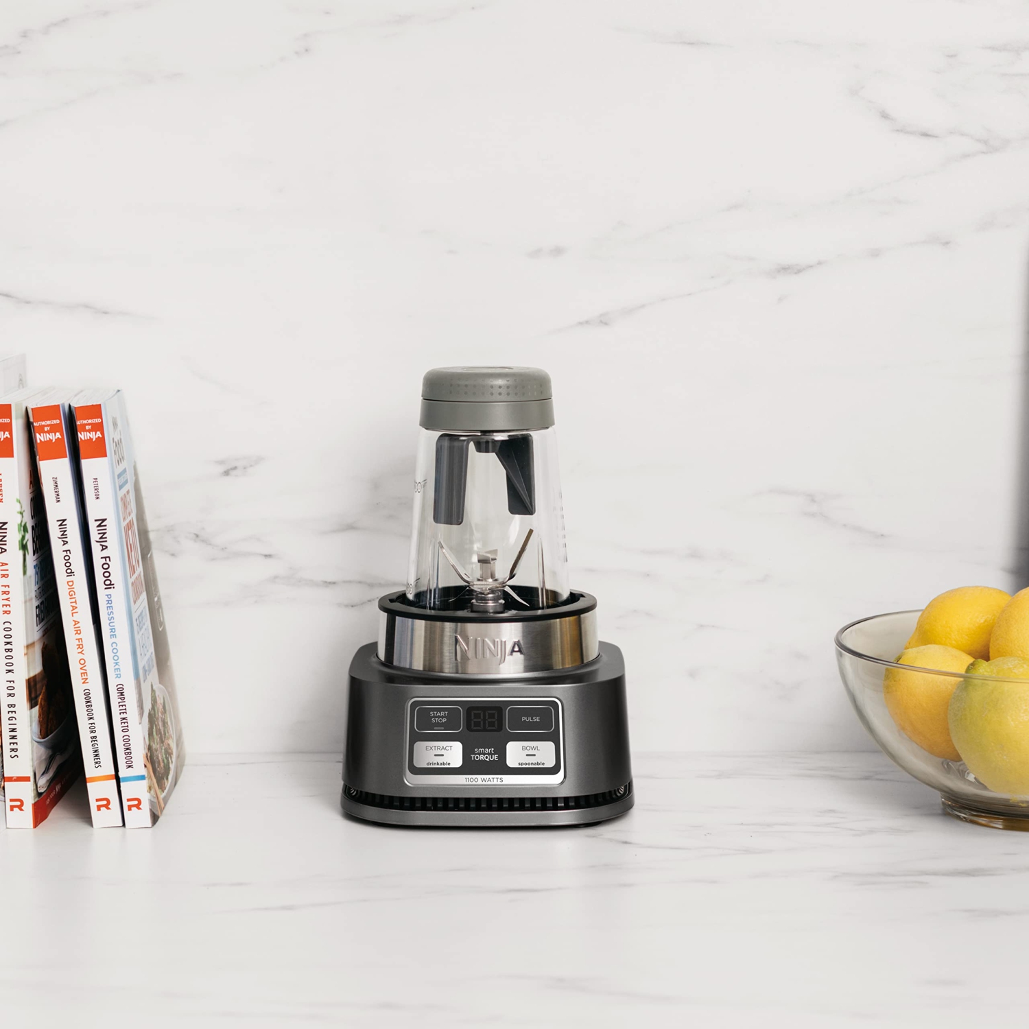 Ninja SS100C, Foodi Smoothie Bowl Maker and Nutrient Extractor with Auto-iQ, 1100W, Silver, Small