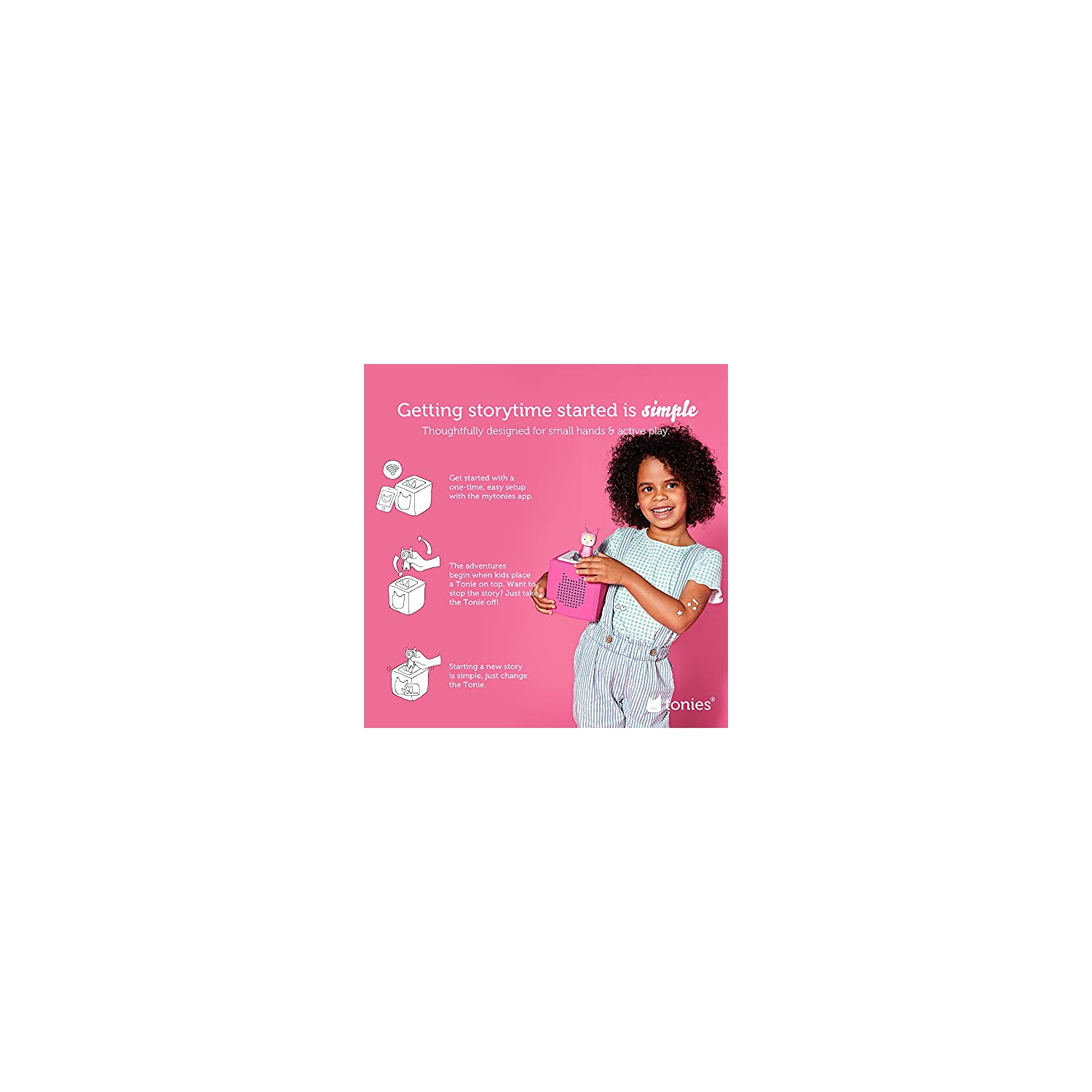 Ensemble de démarrage avec lecteur audio et chiot Playtime - écoutez, apprenez et jouez avec une petite boîte à enlacer sur le thème de Toniebox -