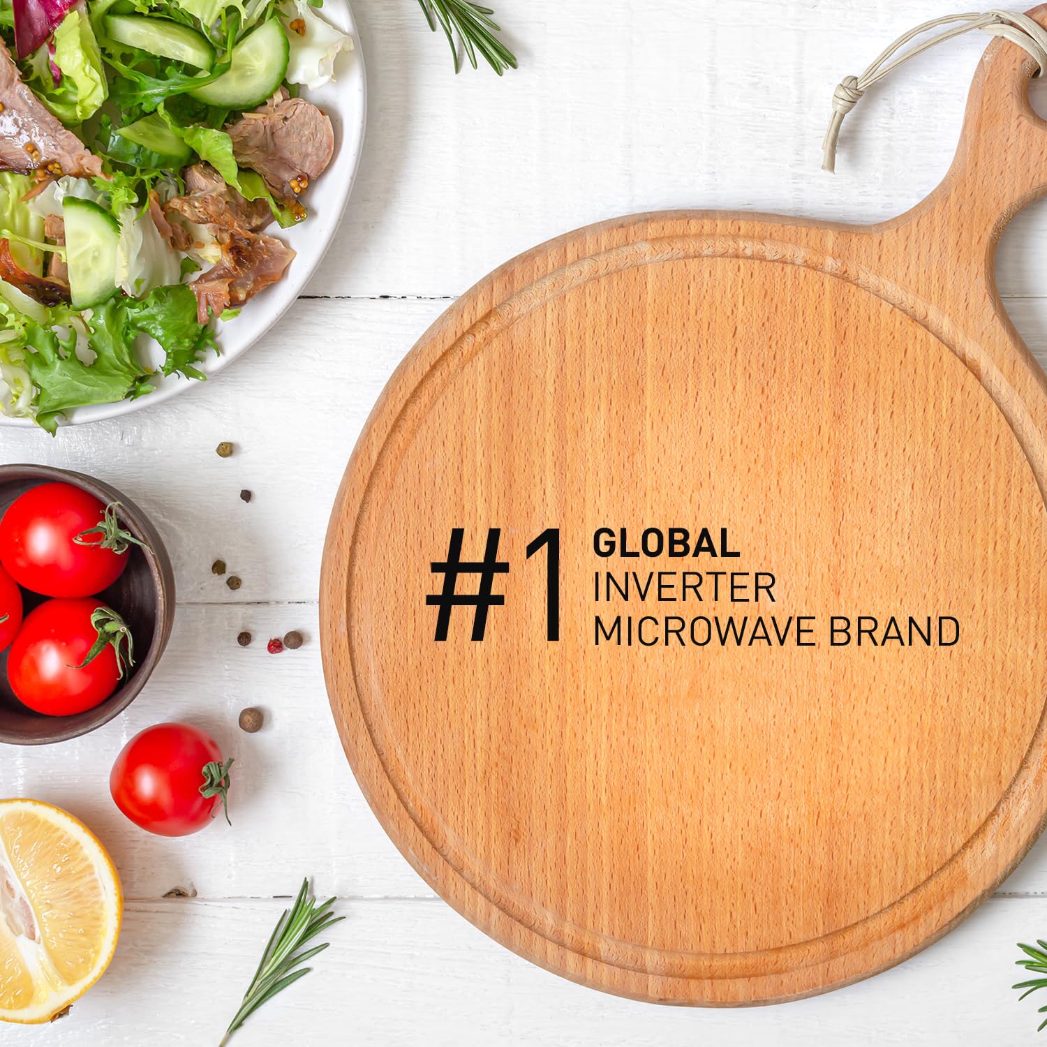 Panasonic NNSG448SC Compact 900 W High Power Microwave Oven, 7 Auto Cook Menus, Child Lock, Black Stainless