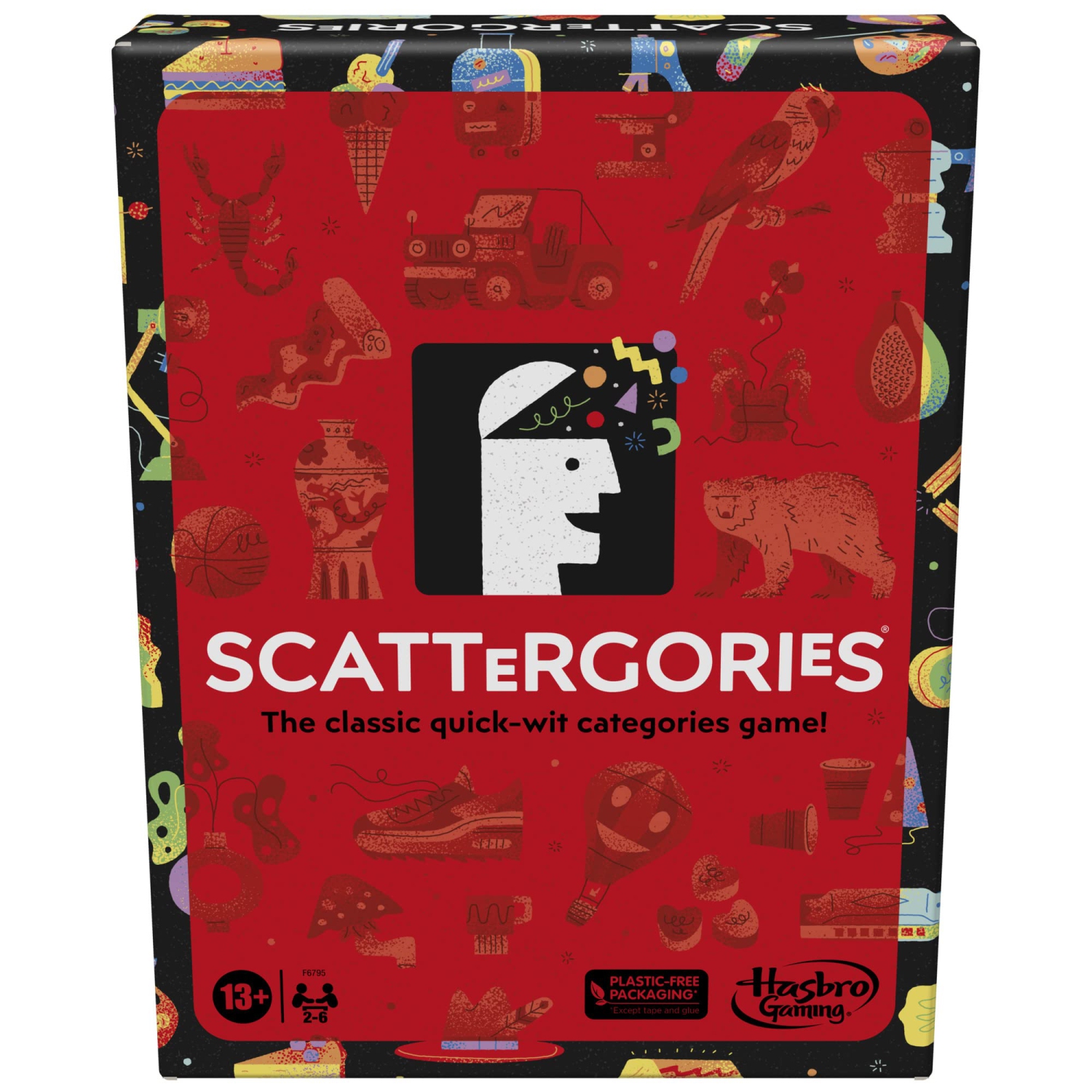 Hasbro Jeu de jeu Scattergories Classic Game, jeu de fête pour adultes et adolescents 13 et en haut, jeu de société pour 2+ Joueurs