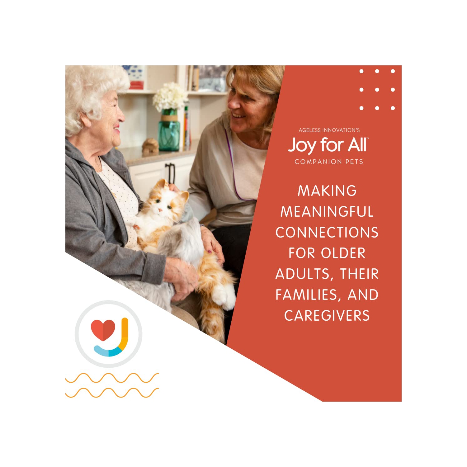 Ageless Innovation | Joy For All Companion Pets | Orange Tabby Cat | Lifelike & Realistic