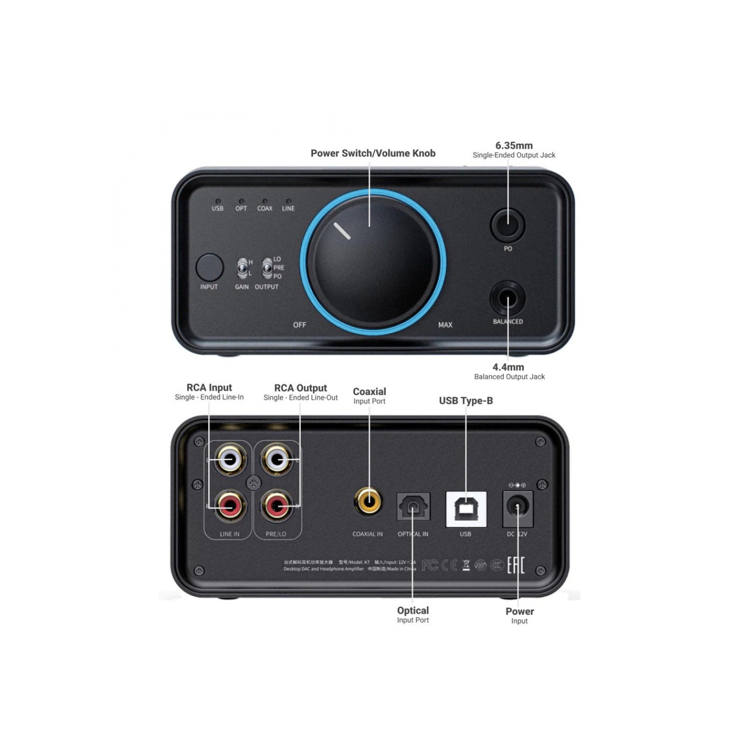 FiiO K7 Desktop DAC and Headphone Amplifier