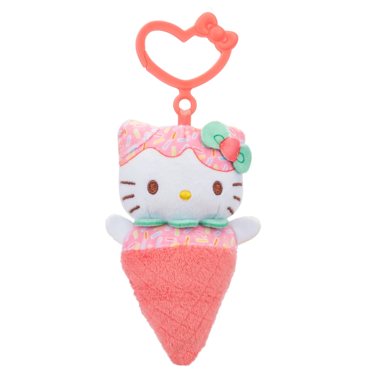 Sanrio Hello Kitty 4 Inch Clip-on Plush - Ice Cream Themed - Officially Licensed by Jazwares