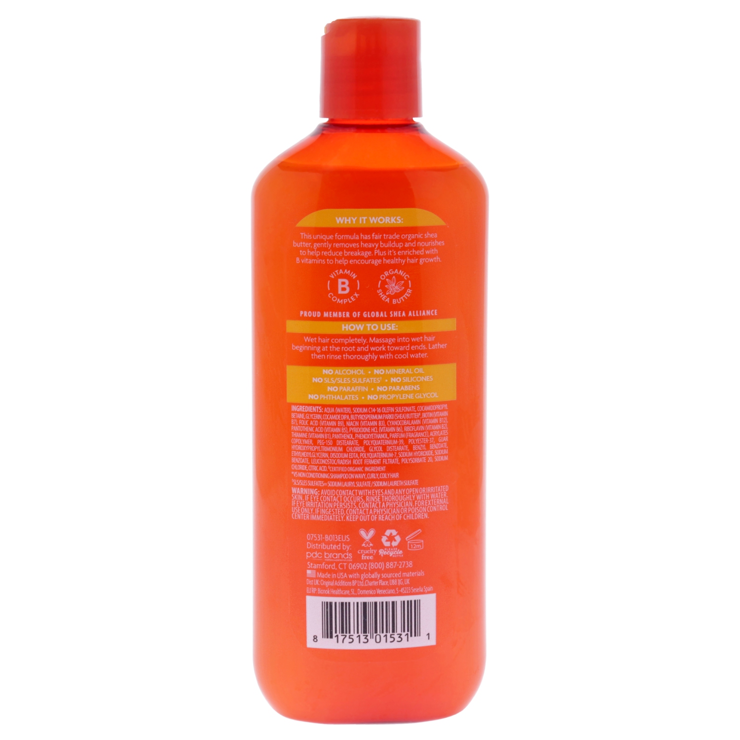 Shea Butter Sulfate Free Cleansing Cream Shampoo by Cantu for unisexe - shampooing 13,5&nbsp;oz