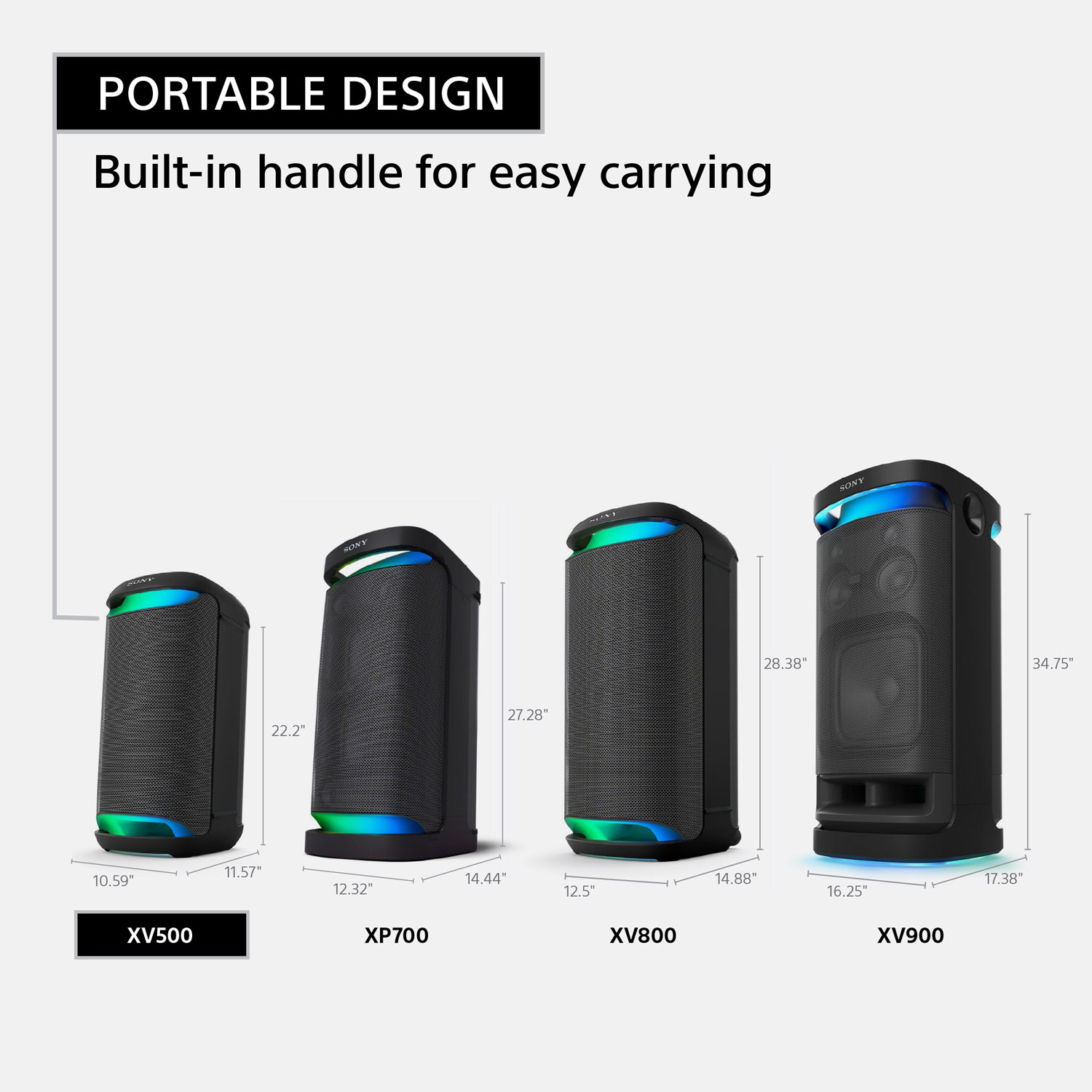 Sony SRS-XV500 Bluetooth Wireless Party Speaker - Black