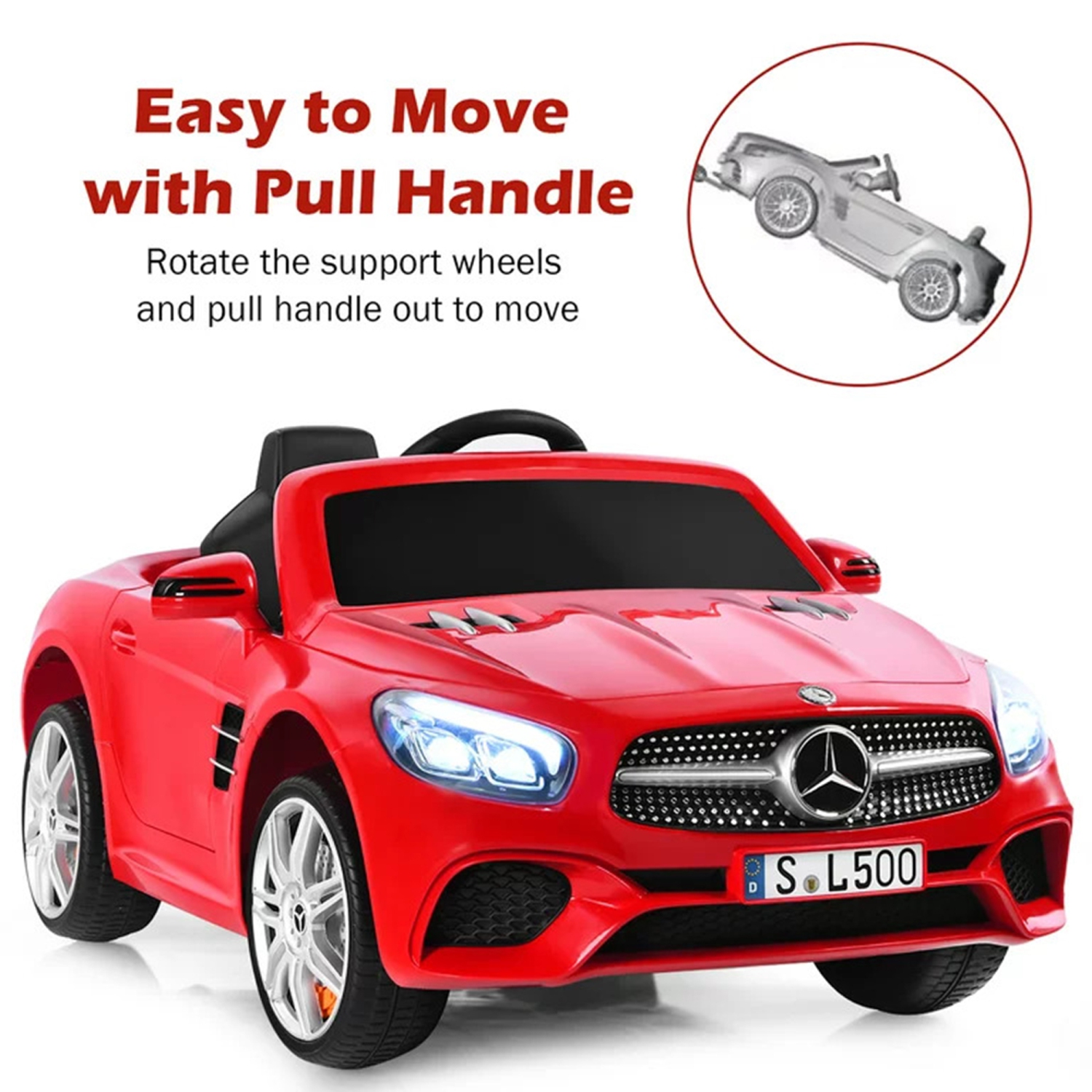 Zoom Buggeez Licensed Mercedes-Benz SL500 UENJOY S301 12V Kids Ride On Car