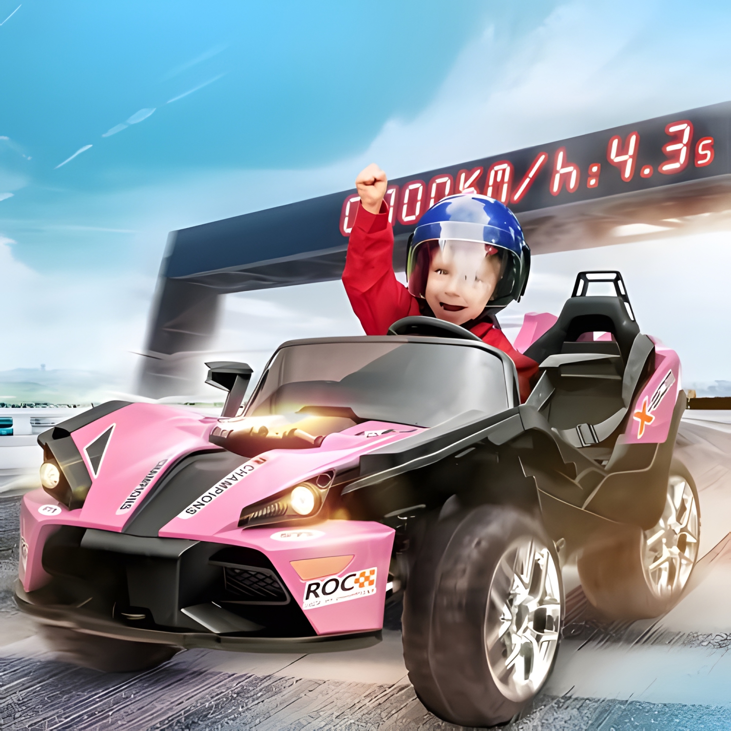 Zoom Buggeez 12V Racing Sport Slingshot Two Seater Kids Ride on Car